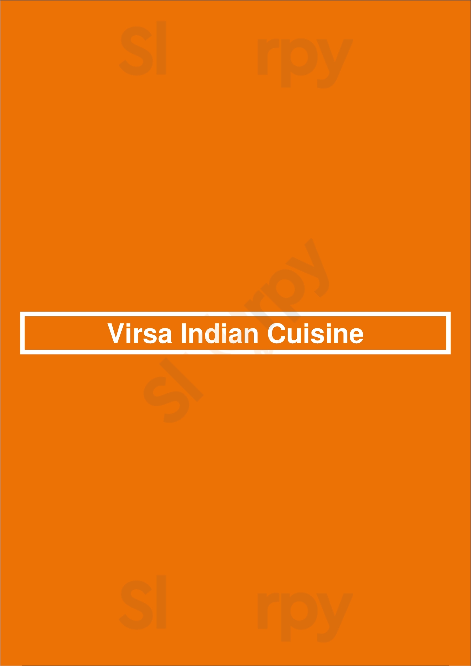 Main Menu - Virsa Indian Cuisine