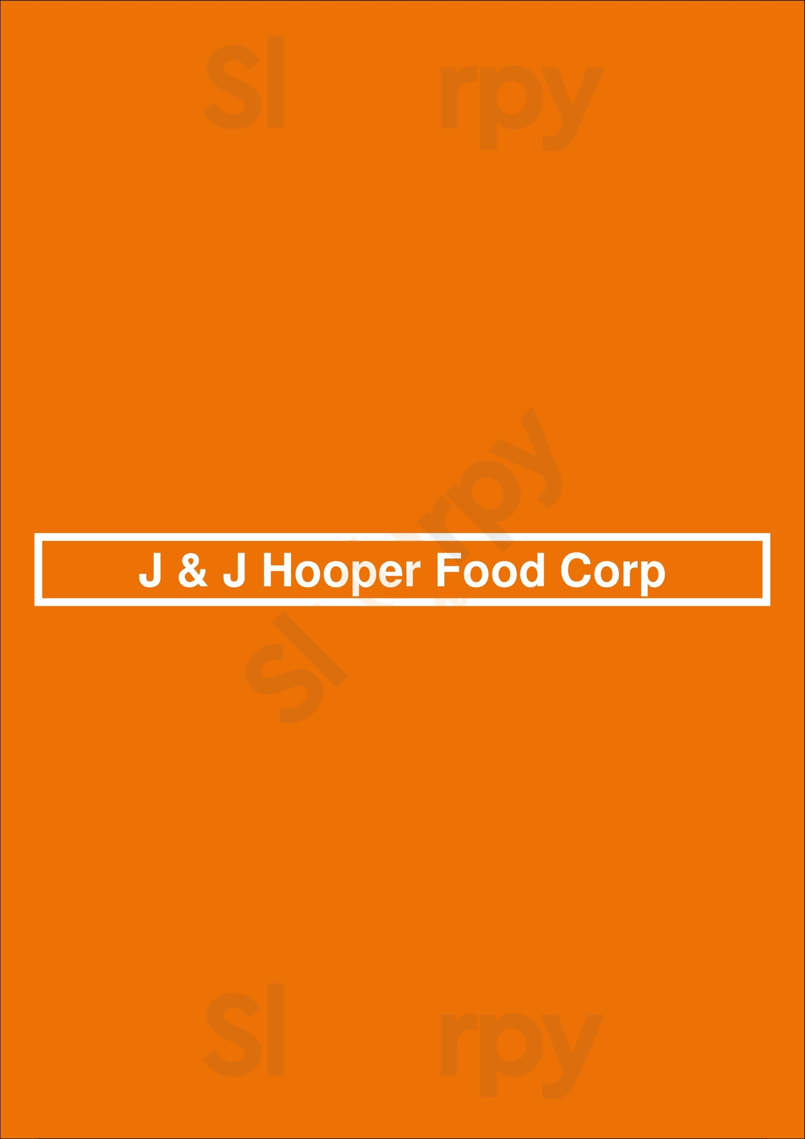 J & J Hooper Food Corp Brooklyn Menu - 1