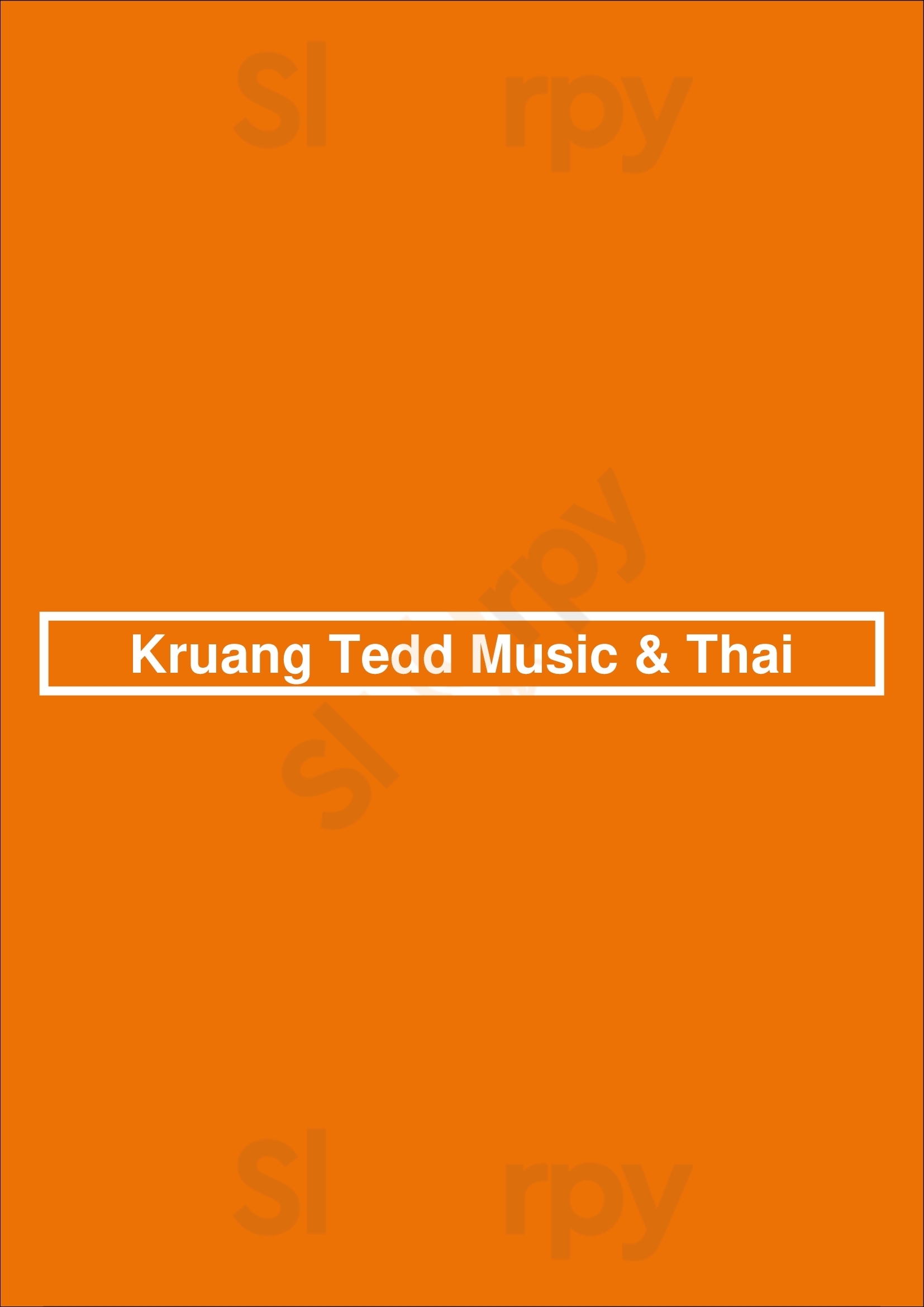 Kruang Tedd Music & Thai Los Angeles Menu - 1