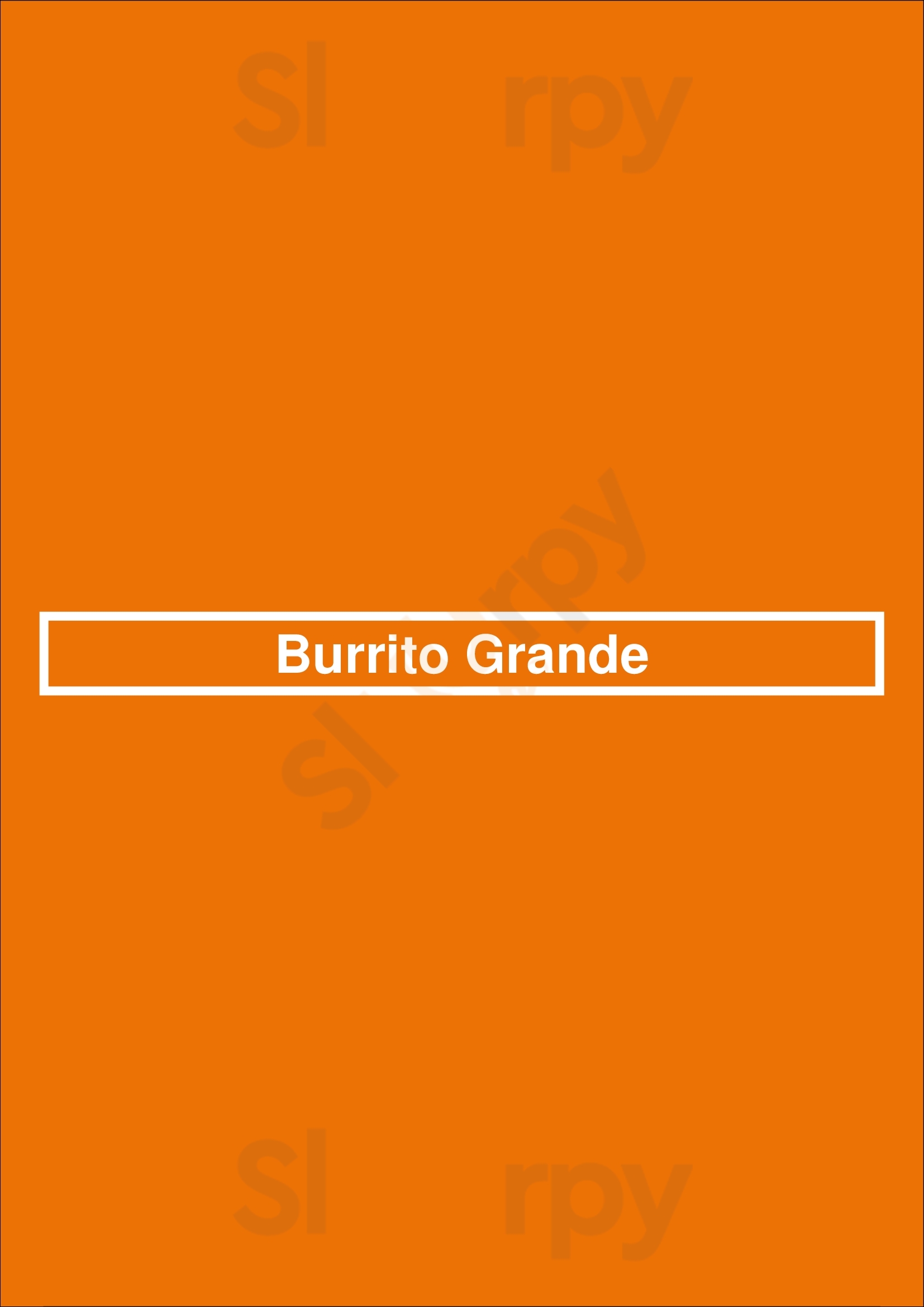 Main Menu - Burrito Grande