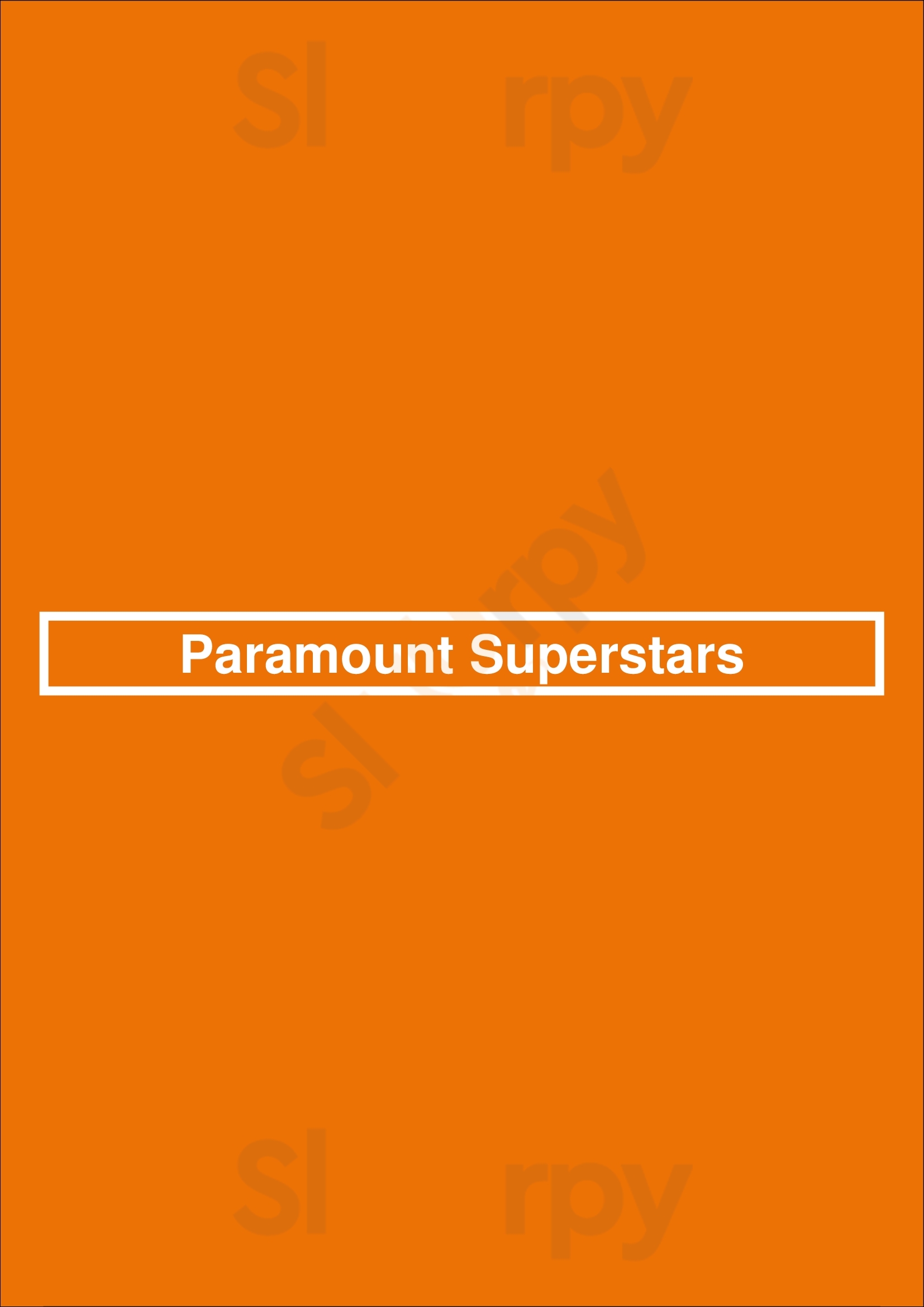 Paramount Superstars San Francisco Menu - 1