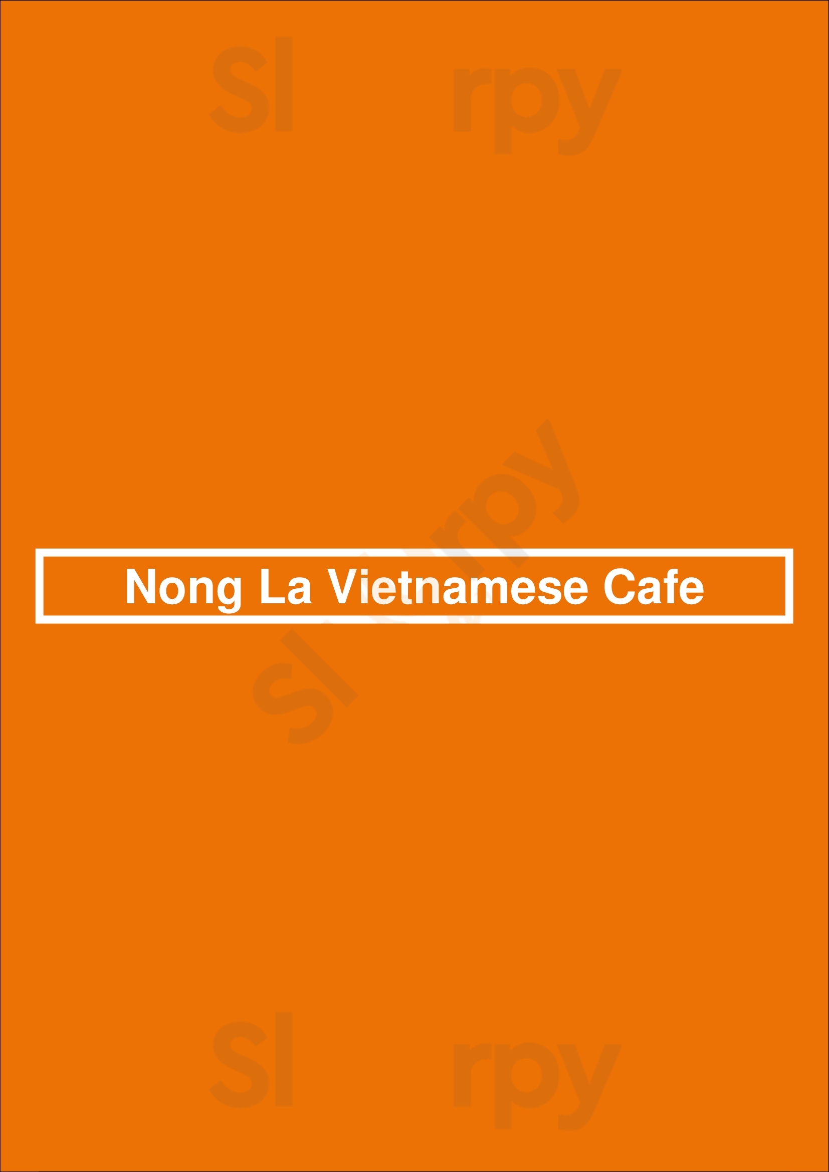 Nong La Vietnamese Cafe Los Angeles Menu - 1