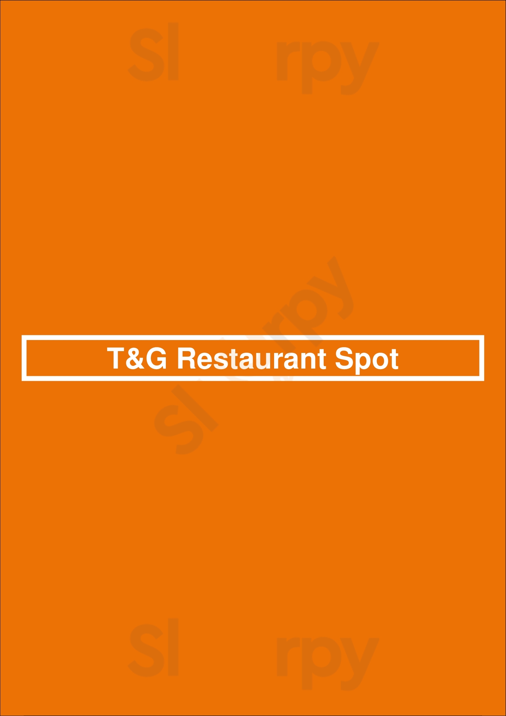 T&g Restaurant Spot Brooklyn Menu - 1