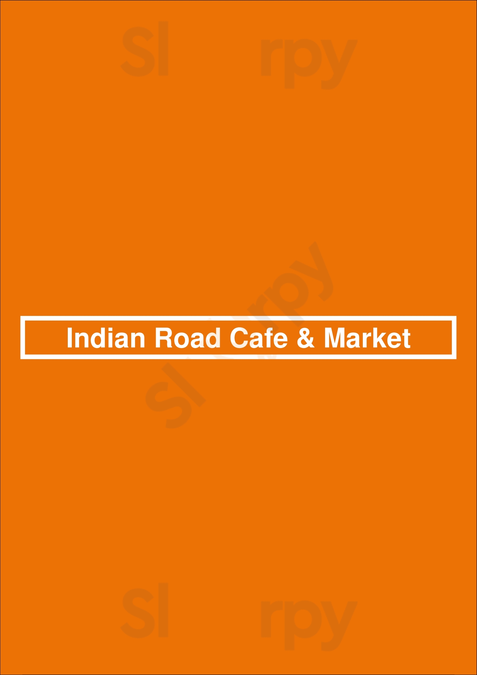 Indian Road Cafe & Market New York City Menu - 1