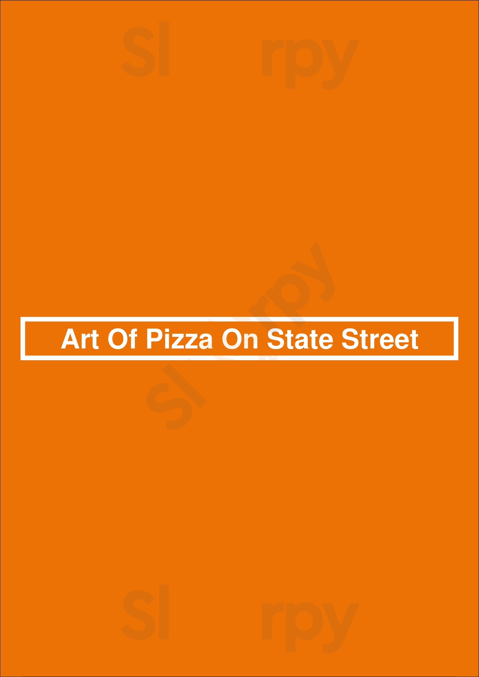 Art Of Pizza On State Street Chicago Menu - 1