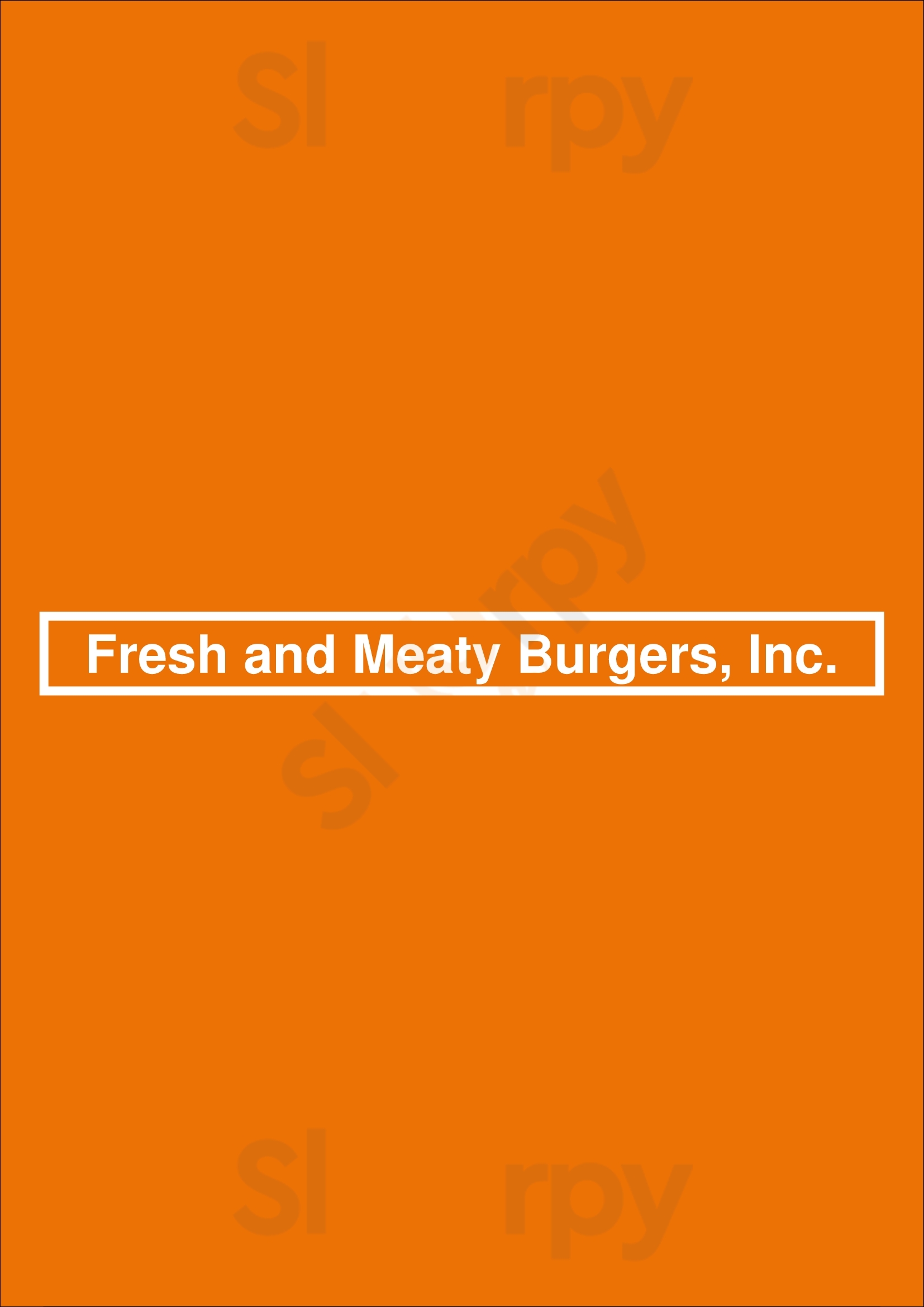 Fresh And Meaty Burgers, Inc. Los Angeles Menu - 1