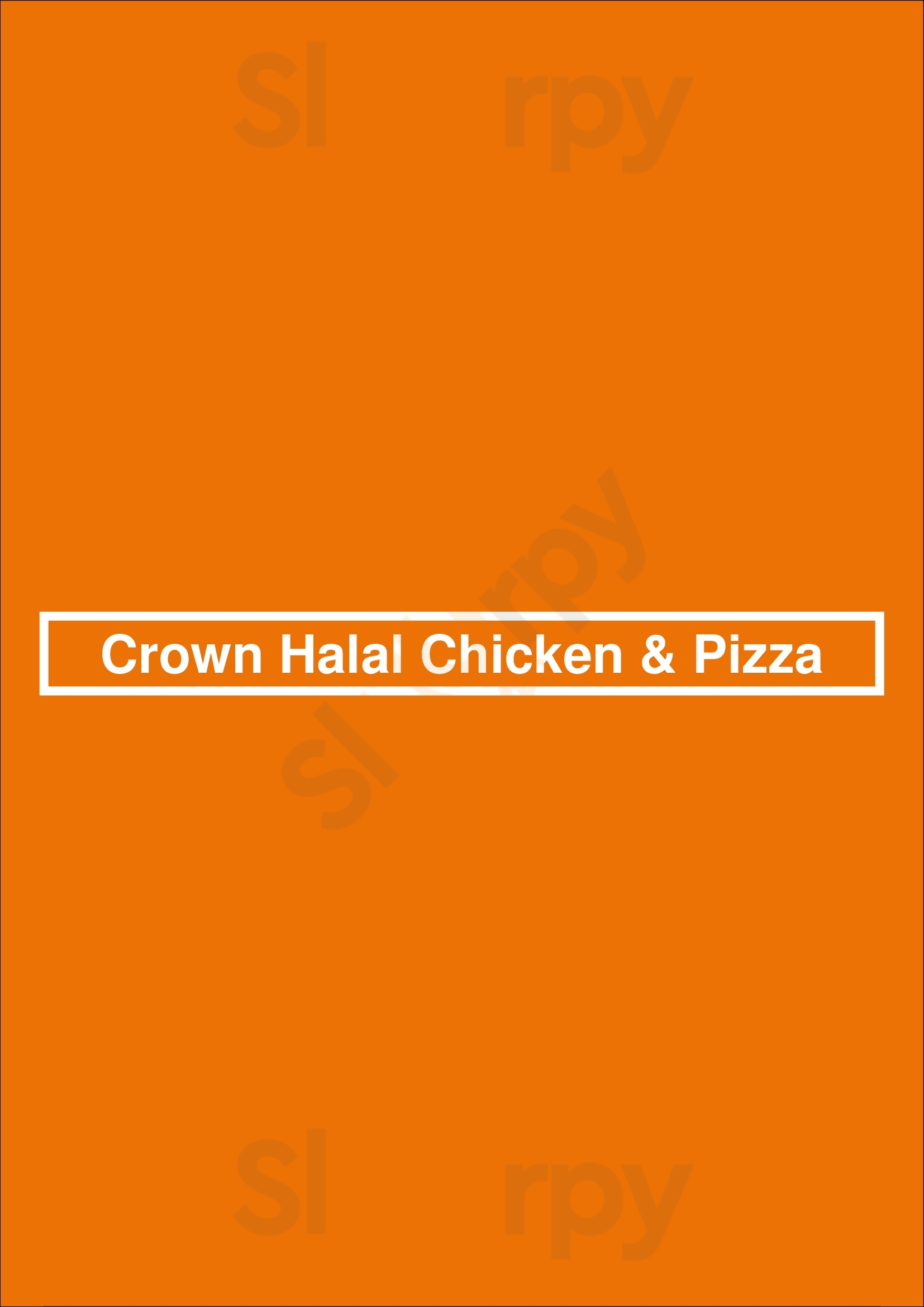 Main Menu - Crown Halal Chicken & Pizza