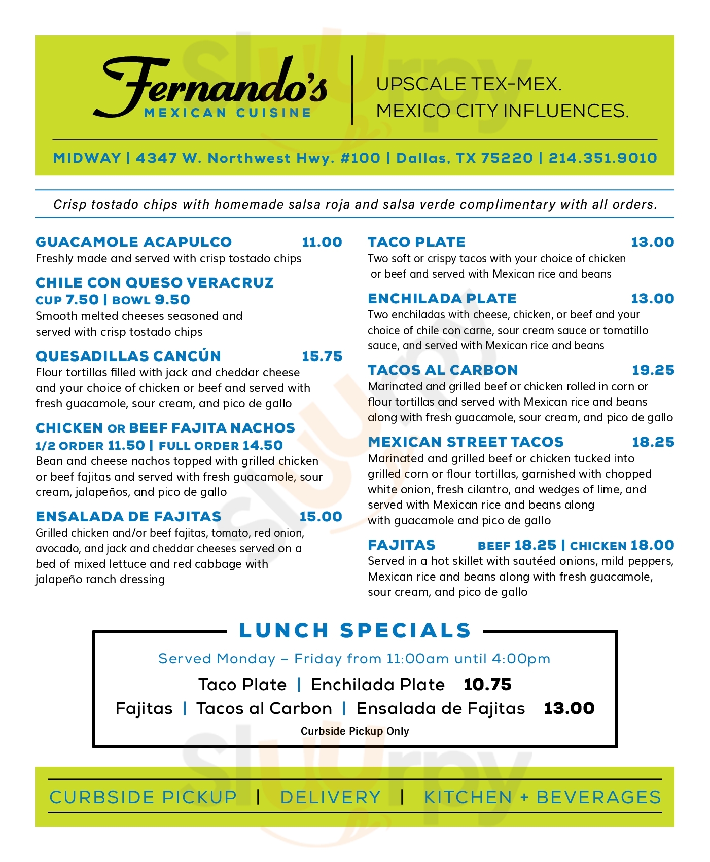 Los Azares Mexican Grill Chicago Menu - 1