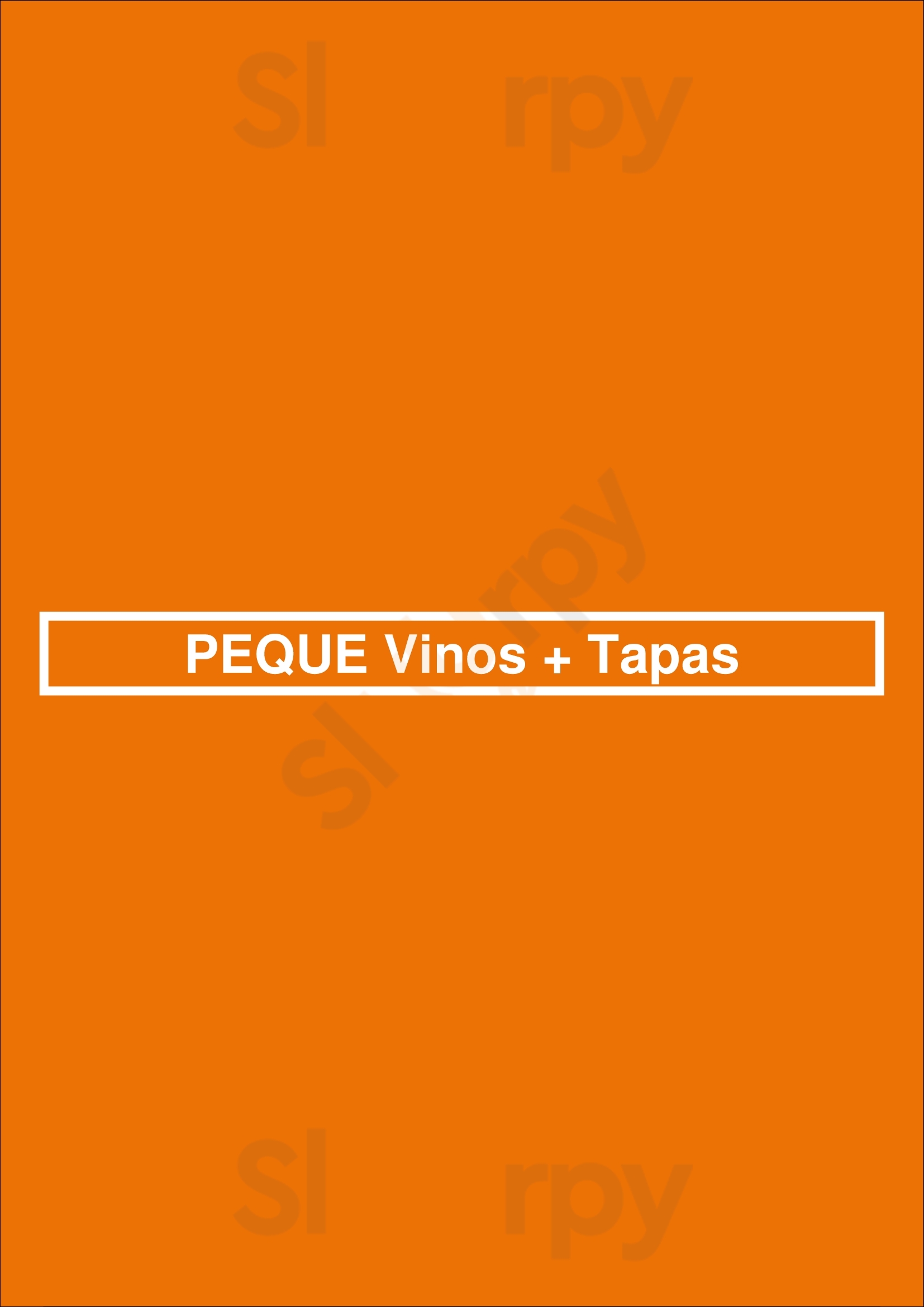 Peque Vinos + Tapas New York City Menu - 1