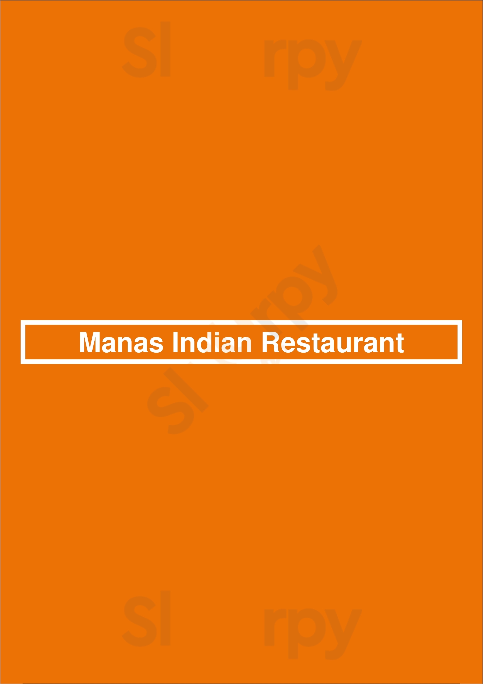 Manas Indian Restaurant Los Angeles Menu - 1