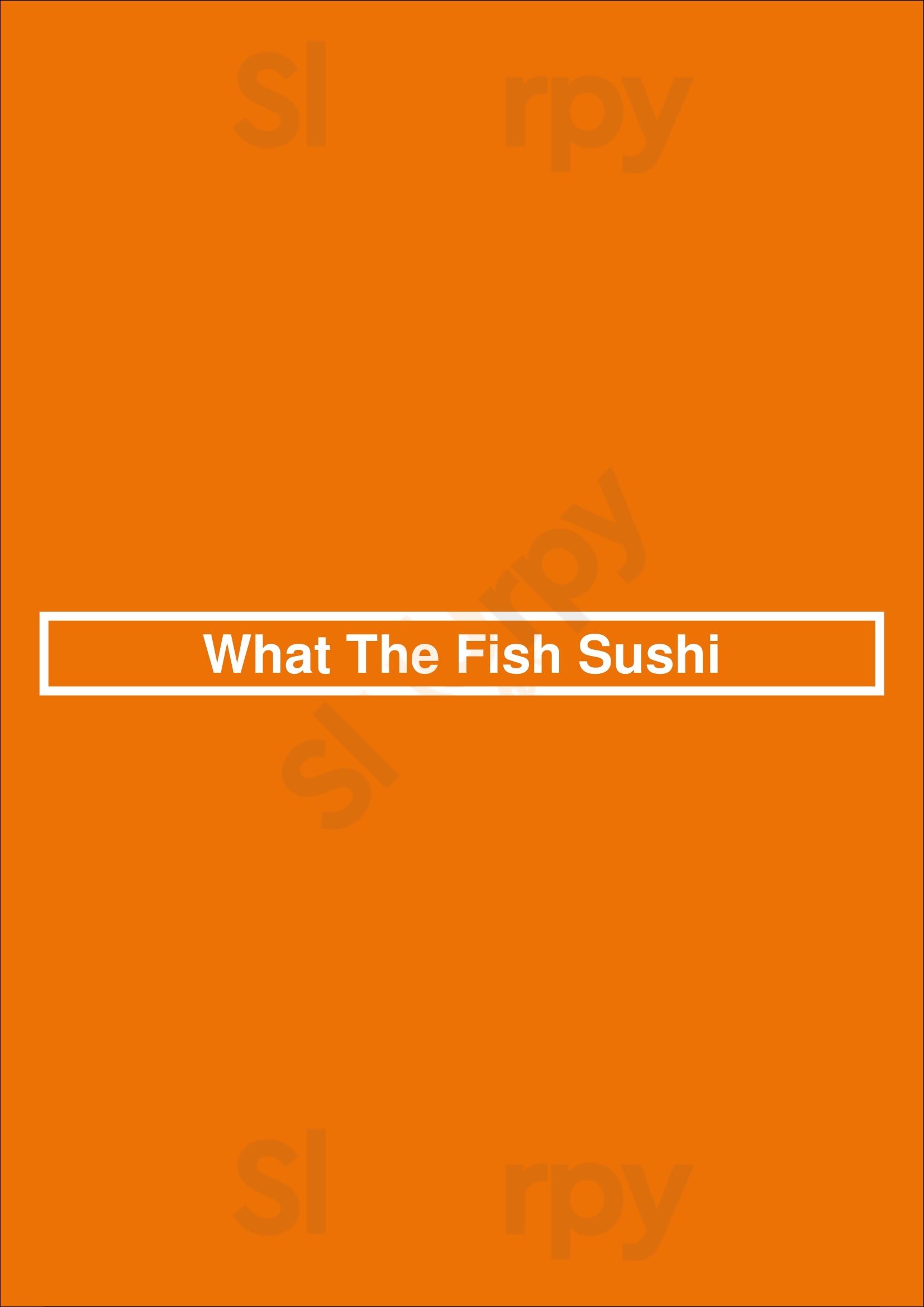 What The Fish Sushi Los Angeles Menu - 1