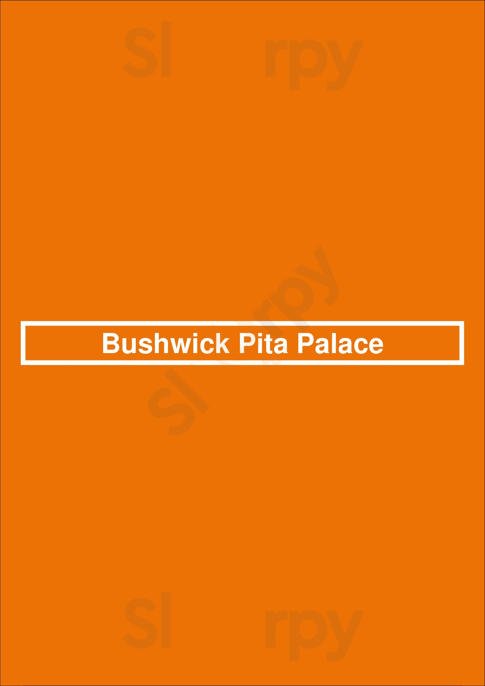 Main Menu - Bushwick Pita Palace