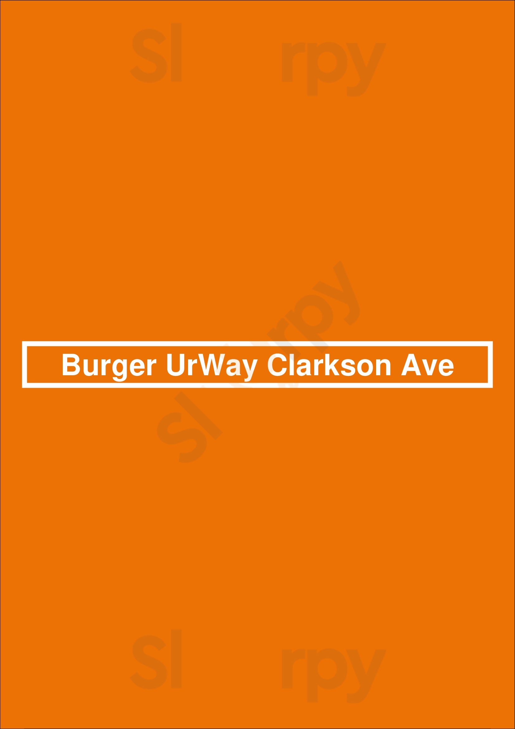 Main Menu - Burger Urway Clarkson Ave