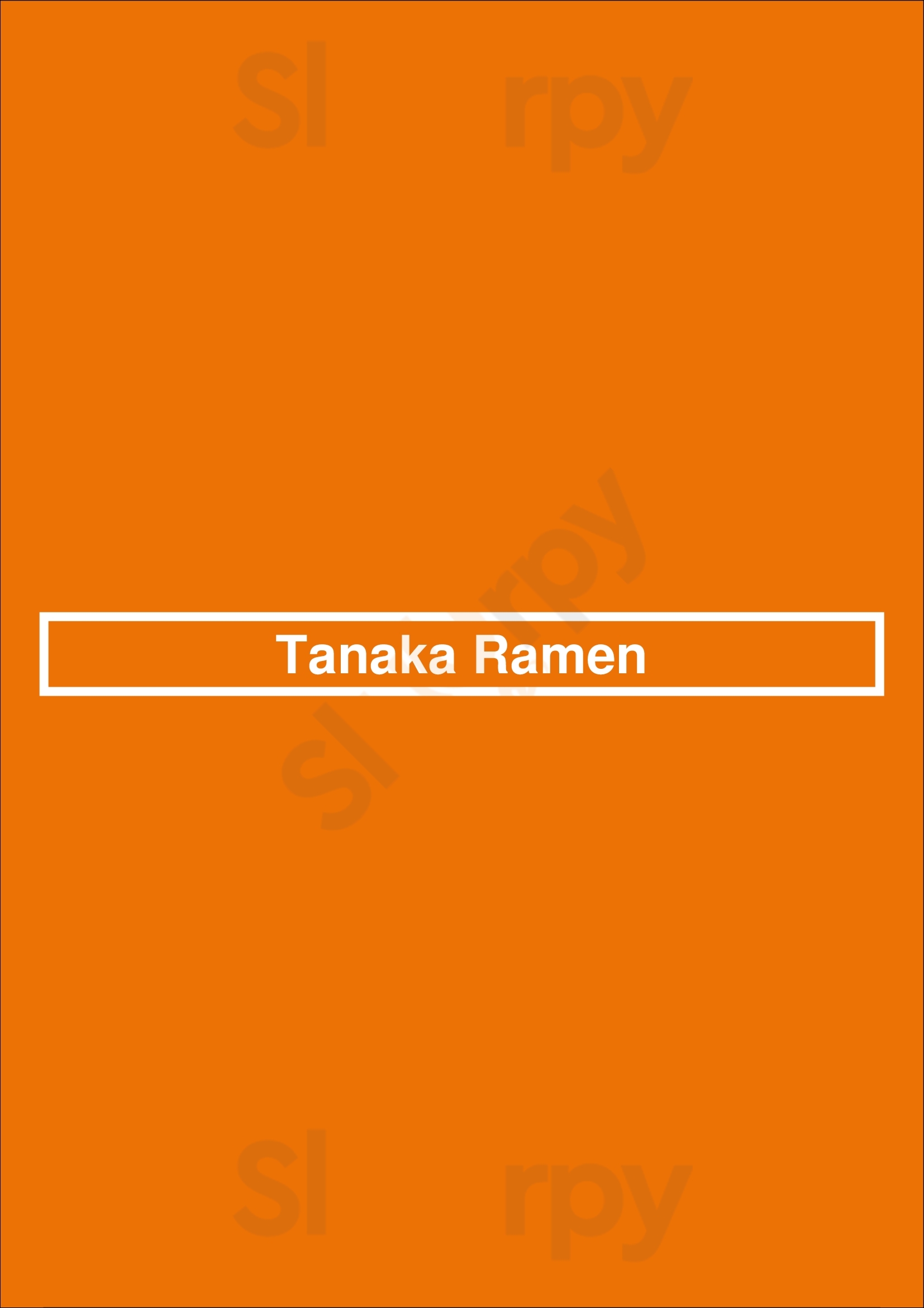 Tanaka Ramen Chicago Menu - 1