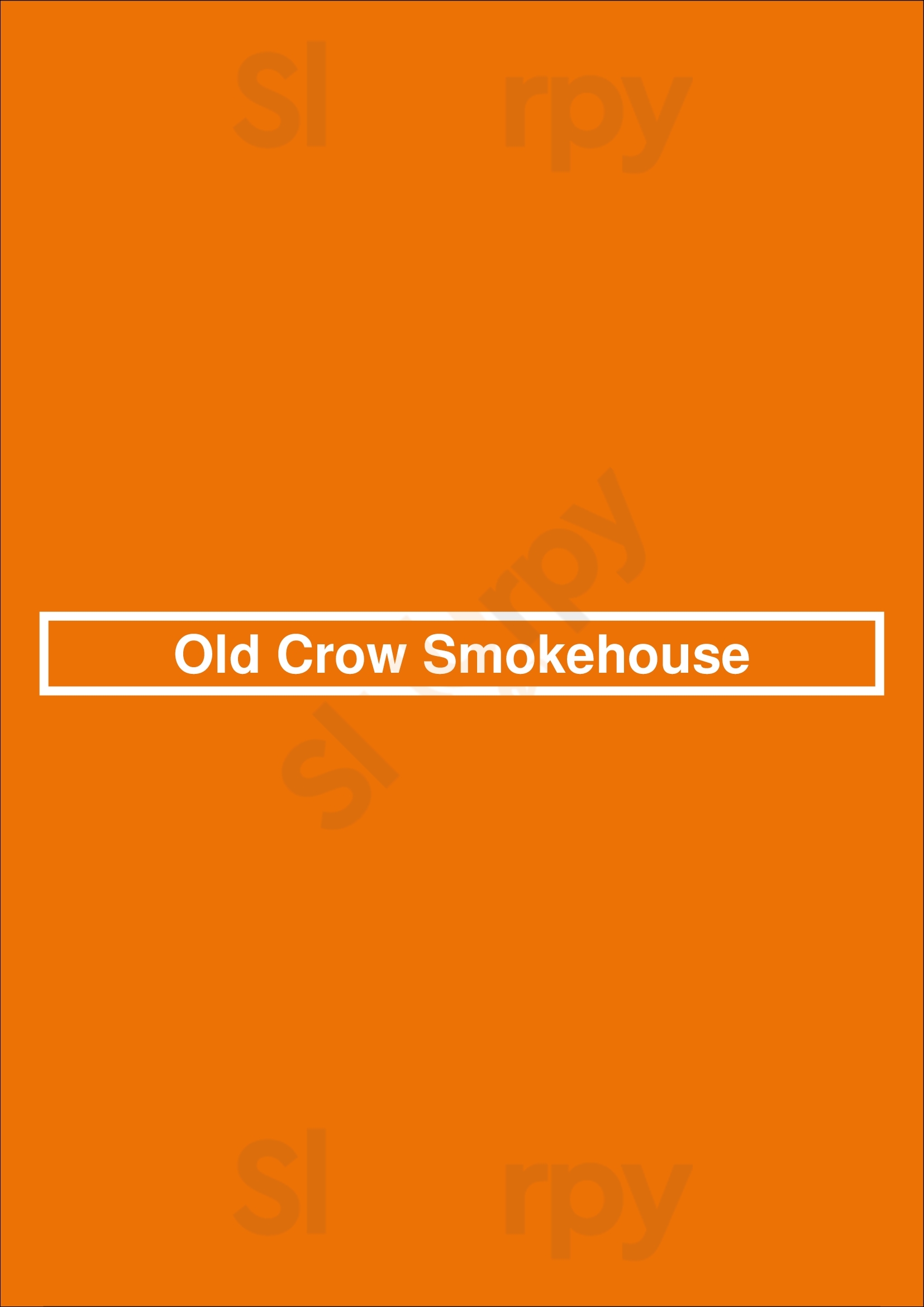 Main Menu - Old Crow Smokehouse