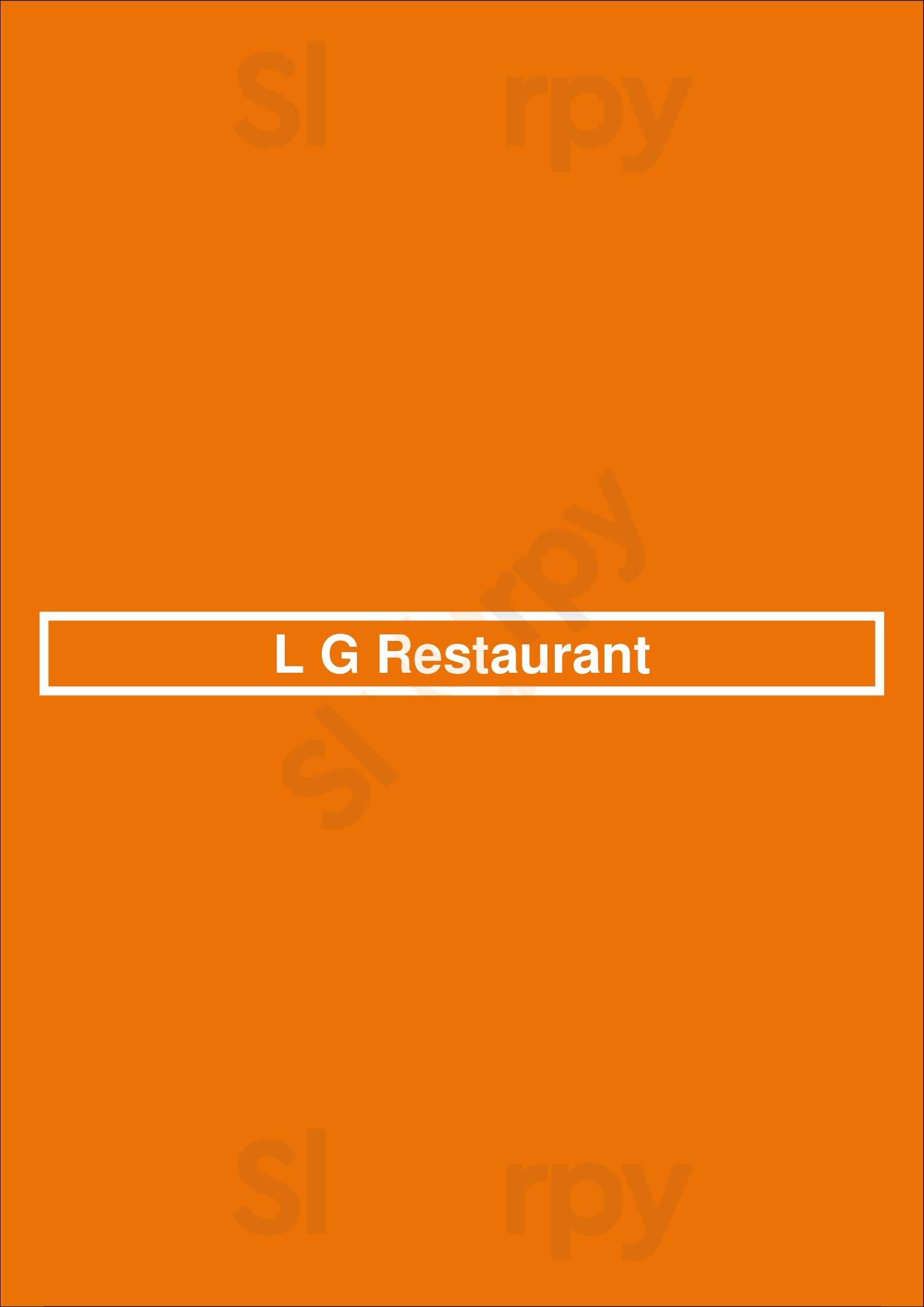 L G Restaurant Chicago Menu - 1