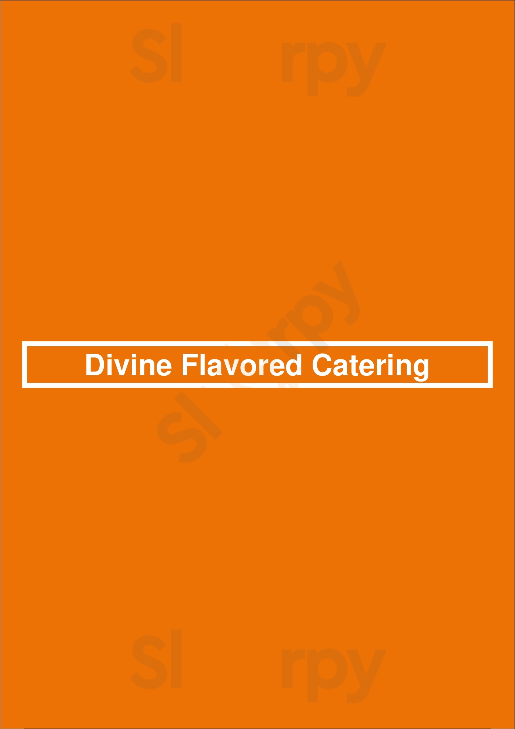 Main Menu - Divine Flavored Catering