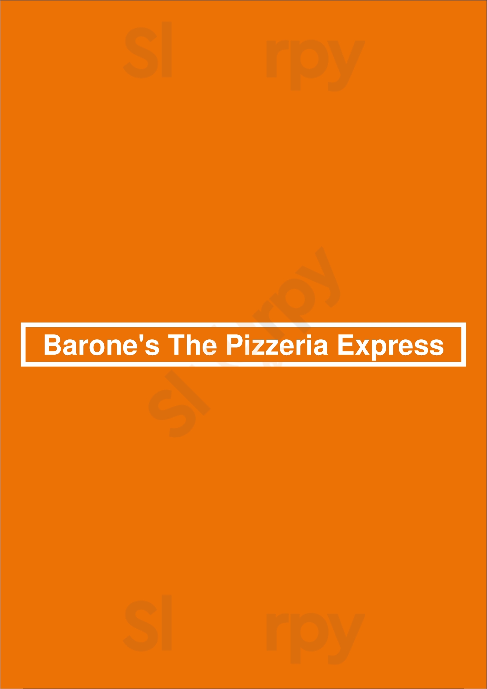 Barone's The Pizzeria Express Los Angeles Menu - 1