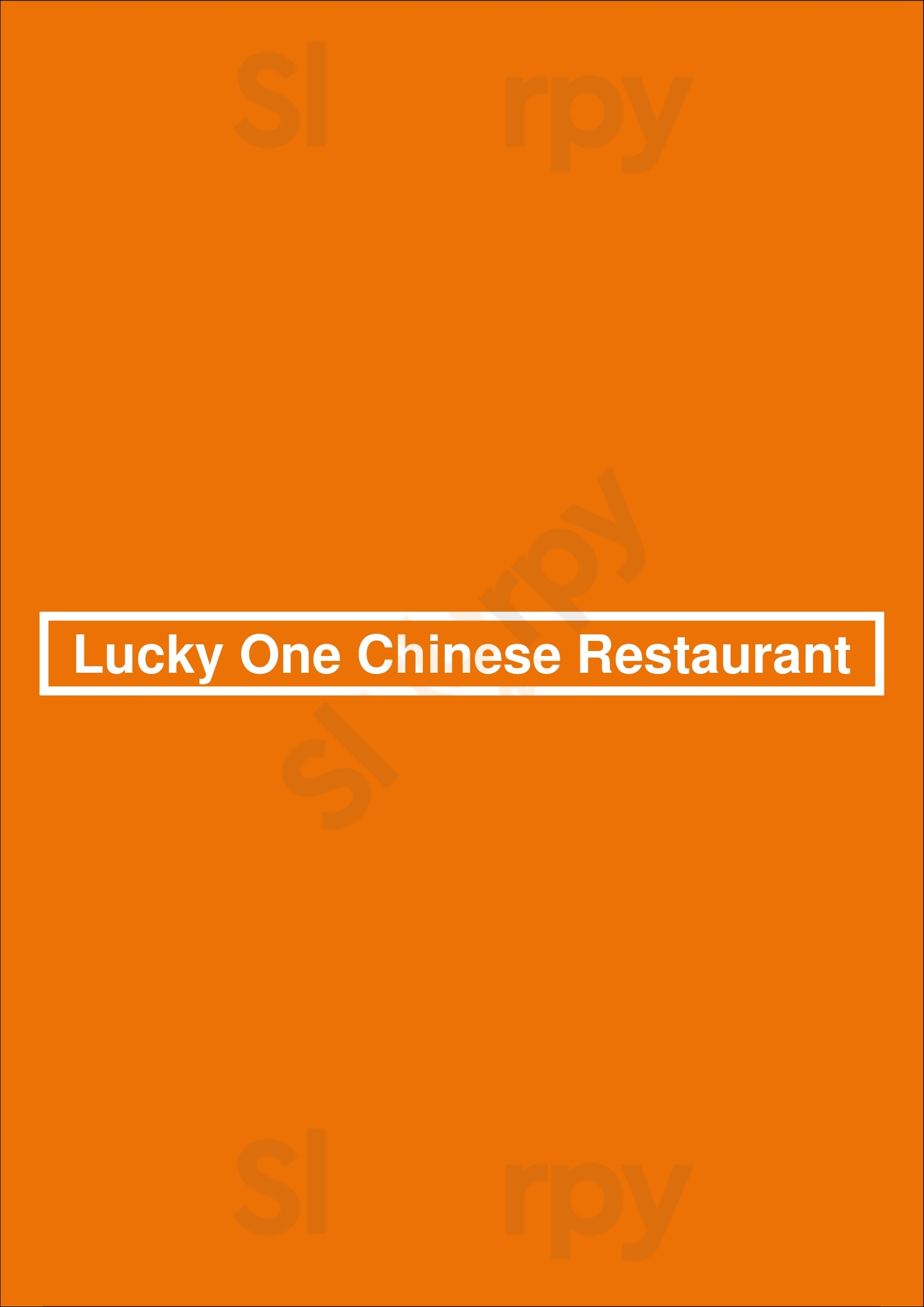 Main Menu - Lucky One Chinese Restaurant