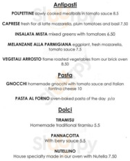 Buchetta menu