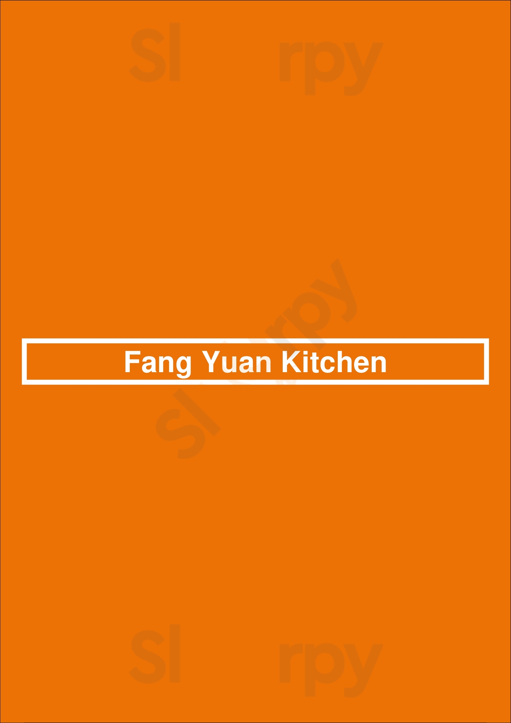 Fang Yuan Kitchen San Francisco Menu - 1