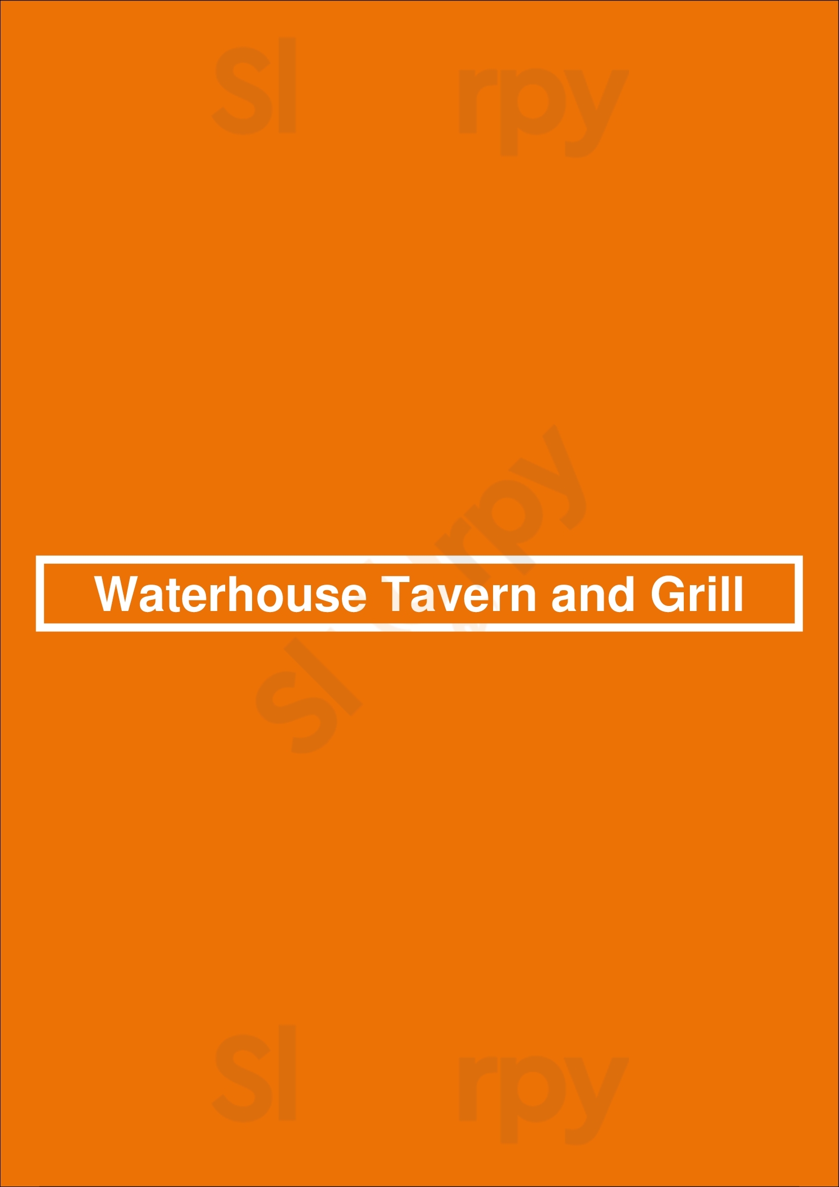 Waterhouse Tavern And Grill Chicago Menu - 1