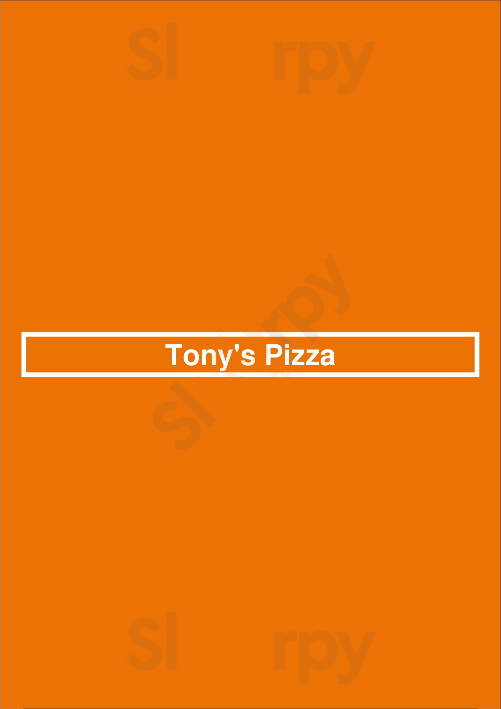 Tony's Pizza Brooklyn Menu - 1