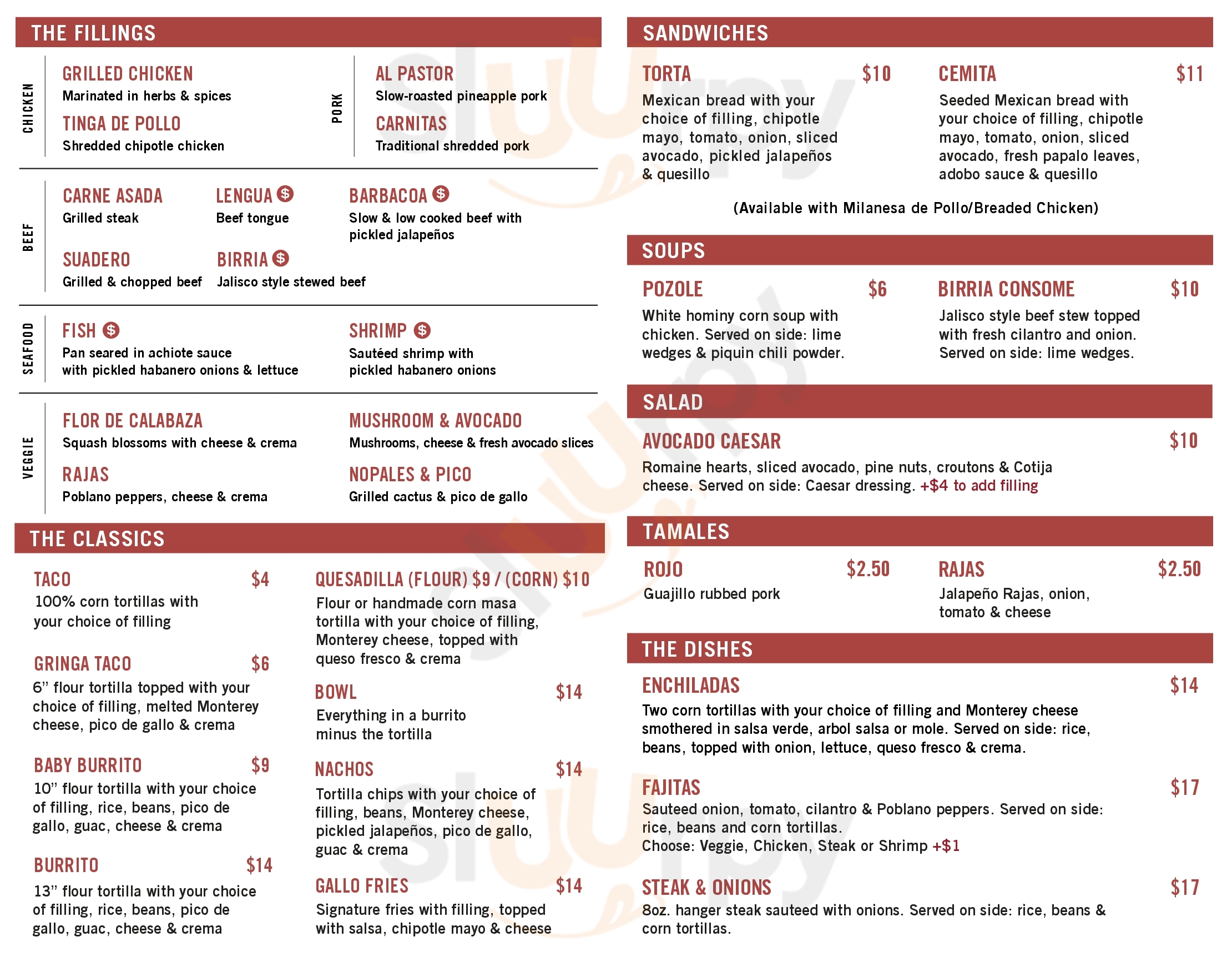 Main Menu - El Charrito Restaurant