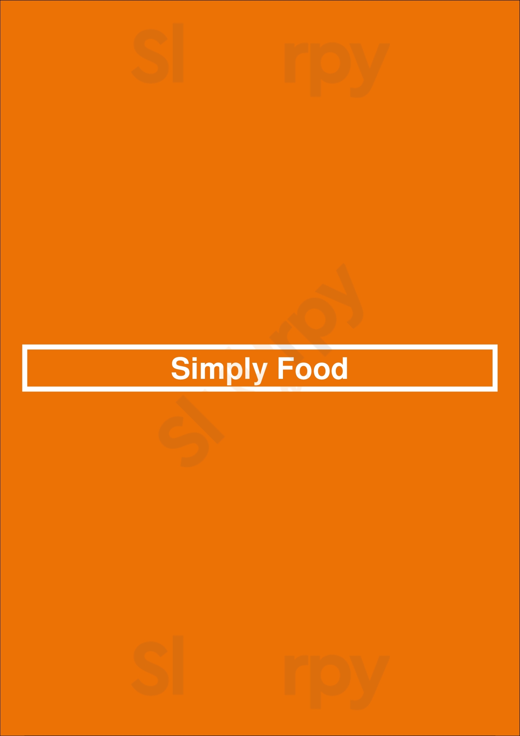 Simply Food New York City Menu - 1