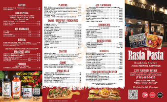 Zelia Cafe menu