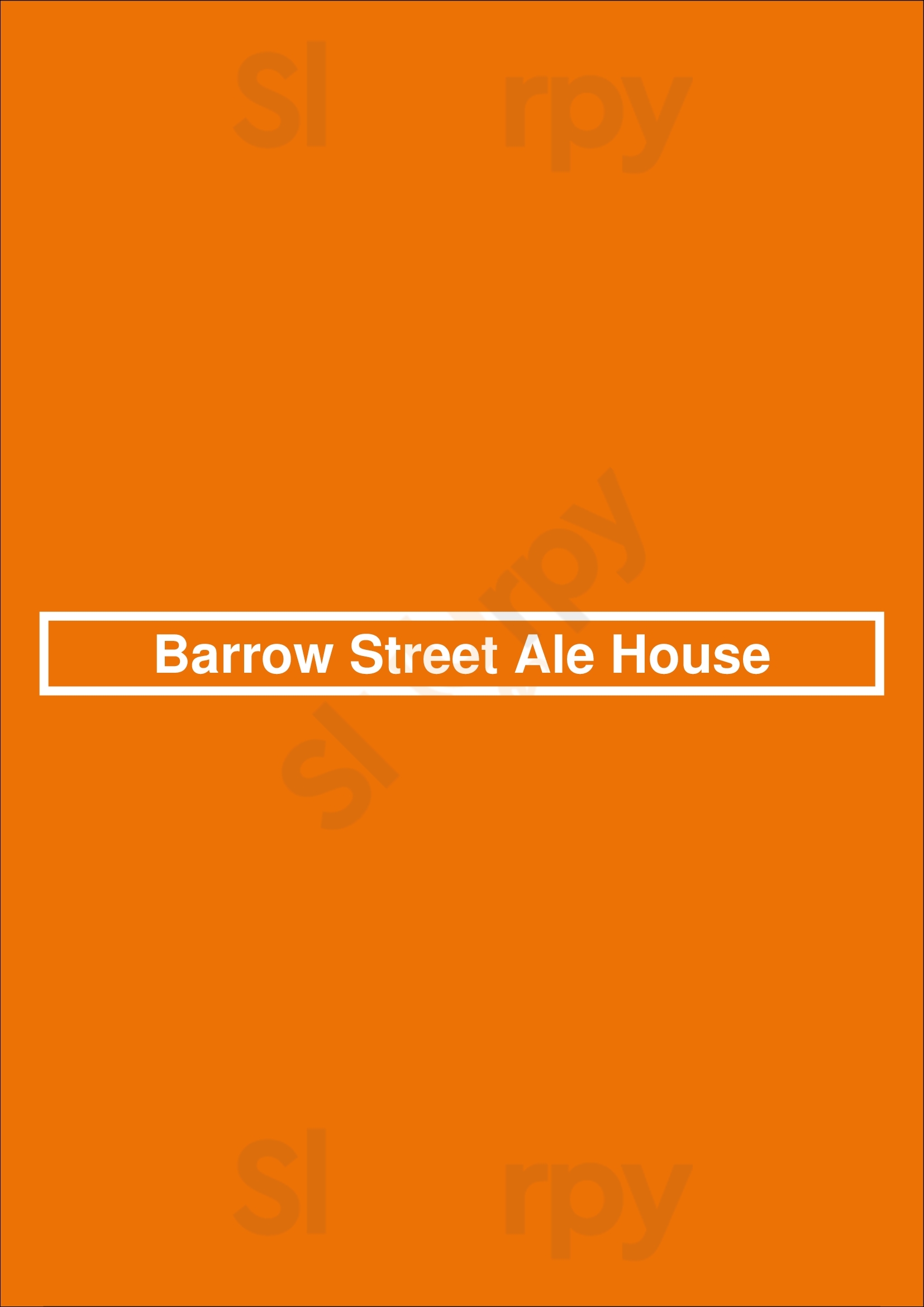 Barrow Street Ale House New York City Menu - 1