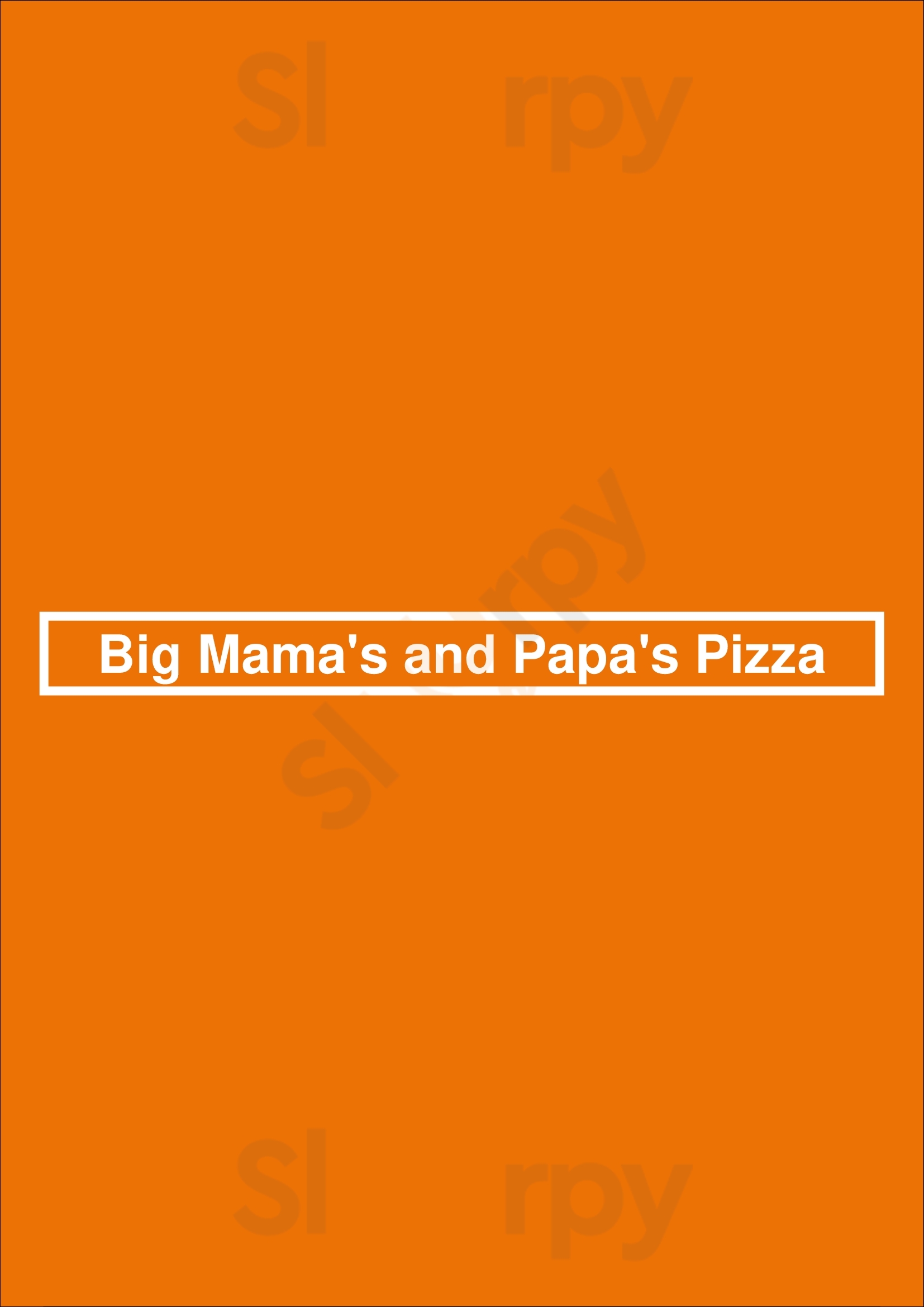 Big Mama's And Papa's Pizza Los Angeles Menu - 1