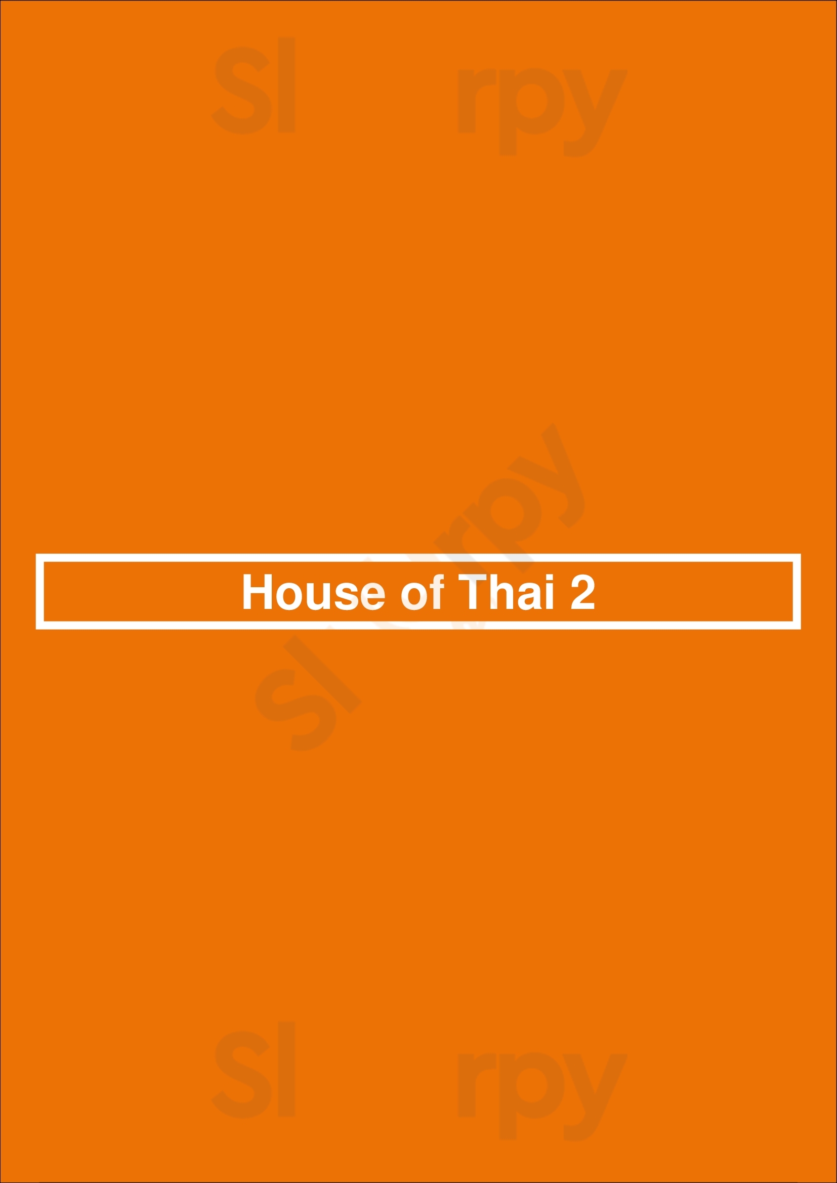 Main Menu - House Of Thai 2