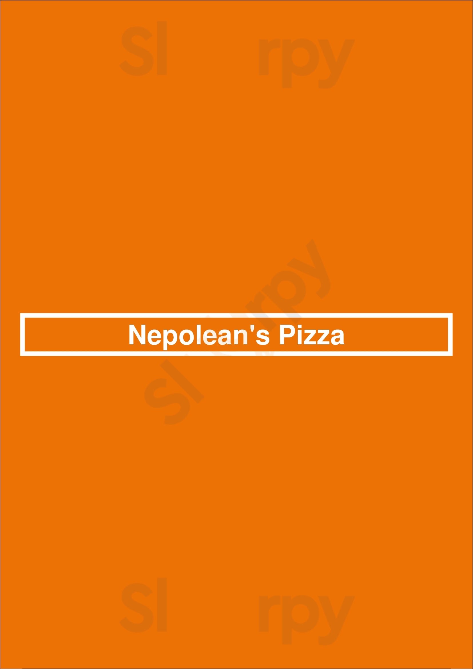 Main Menu - Nepolean's Pizza