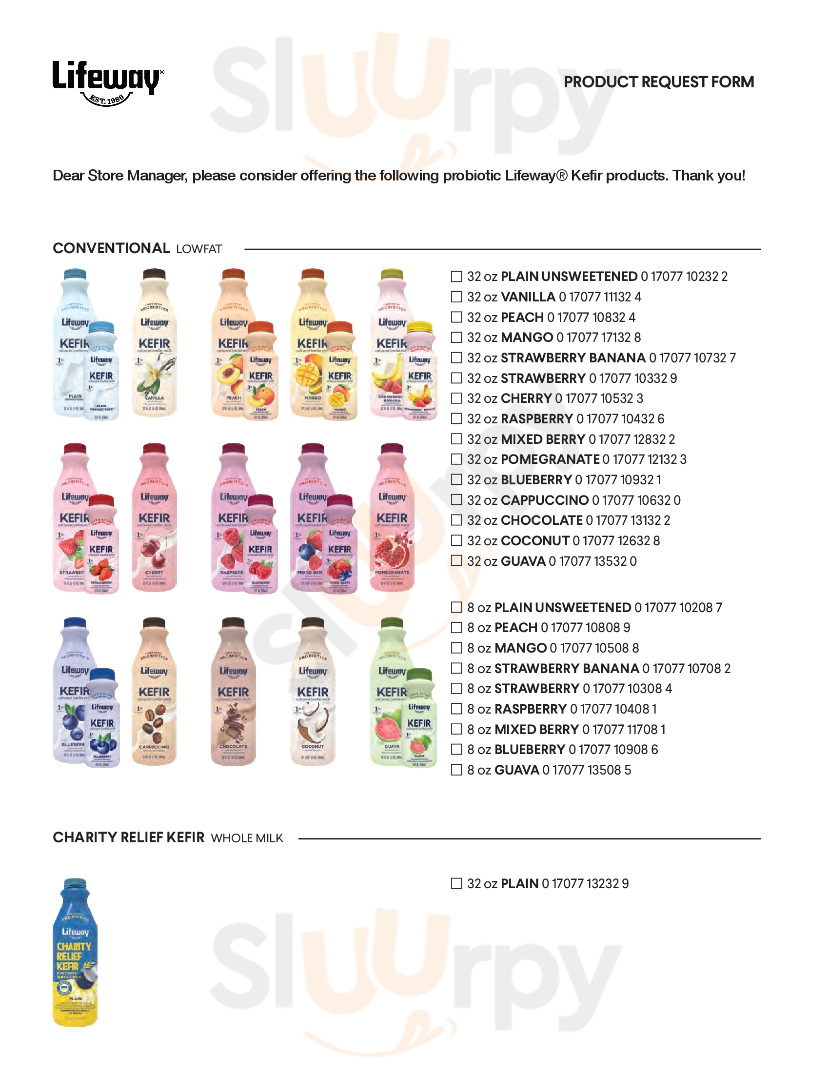 Main Menu - The Lifeway Kefir Shop