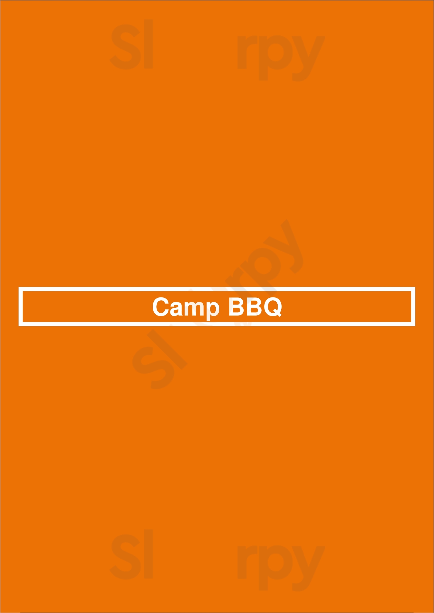 Main Menu - Camp Bbq