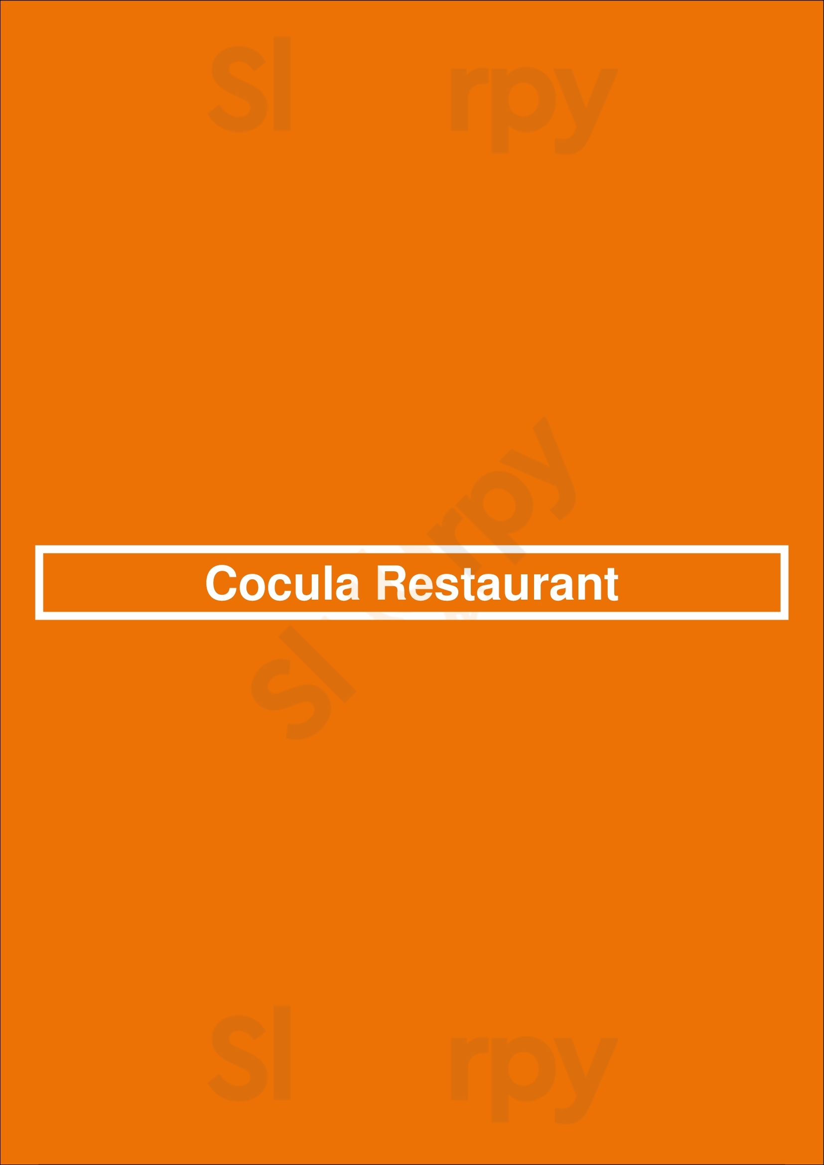 Cocula Restaurant Chicago Menu - 1