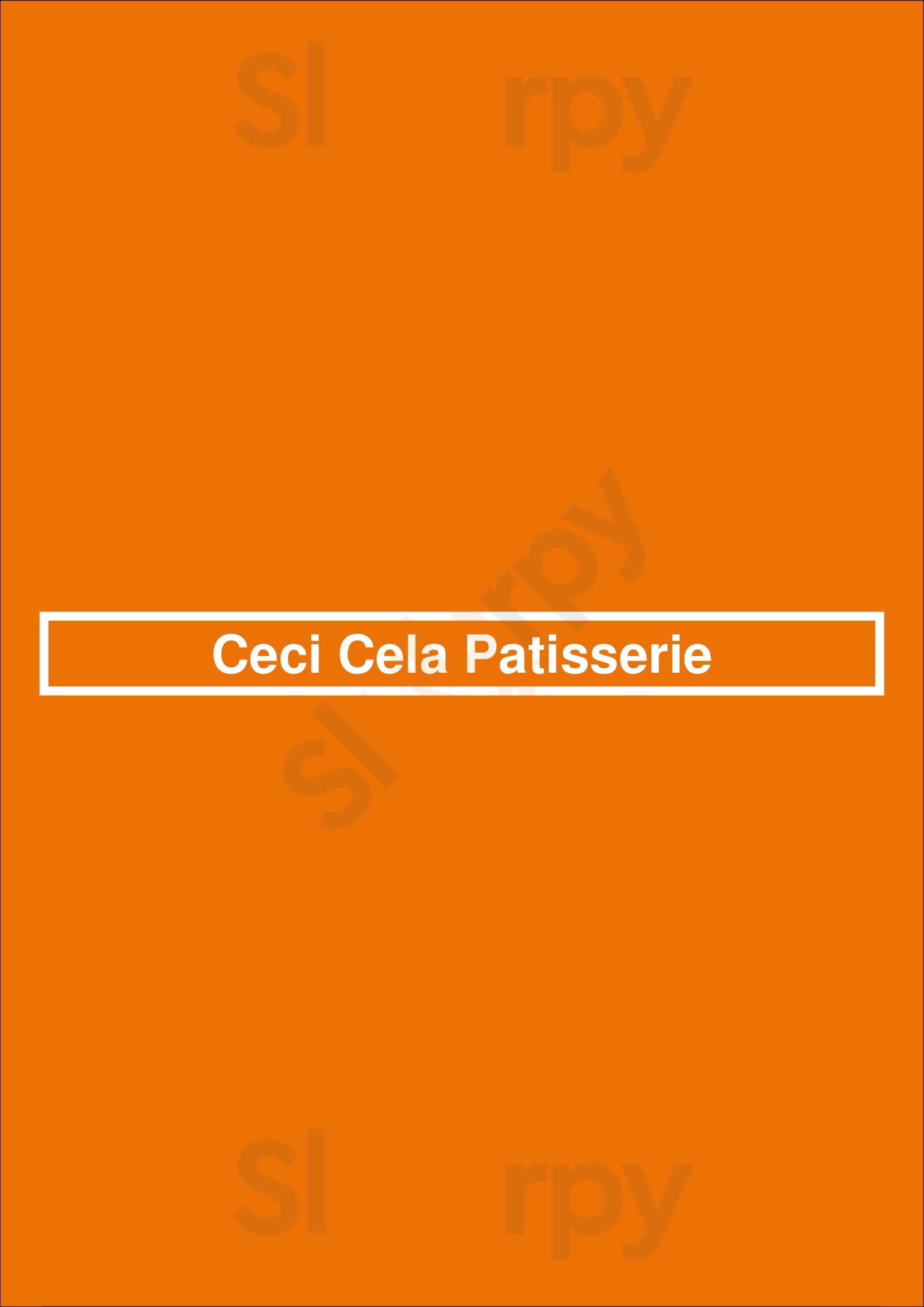 Main Menu - Ceci Cela Patisserie