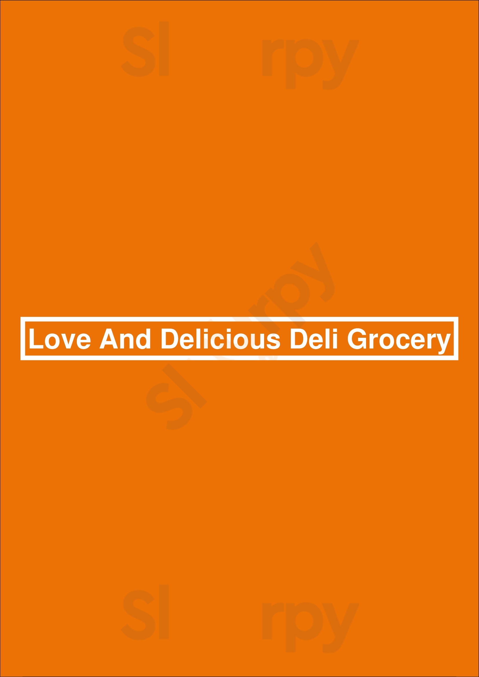 Love And Delicious Deli Grocery Brooklyn Menu - 1