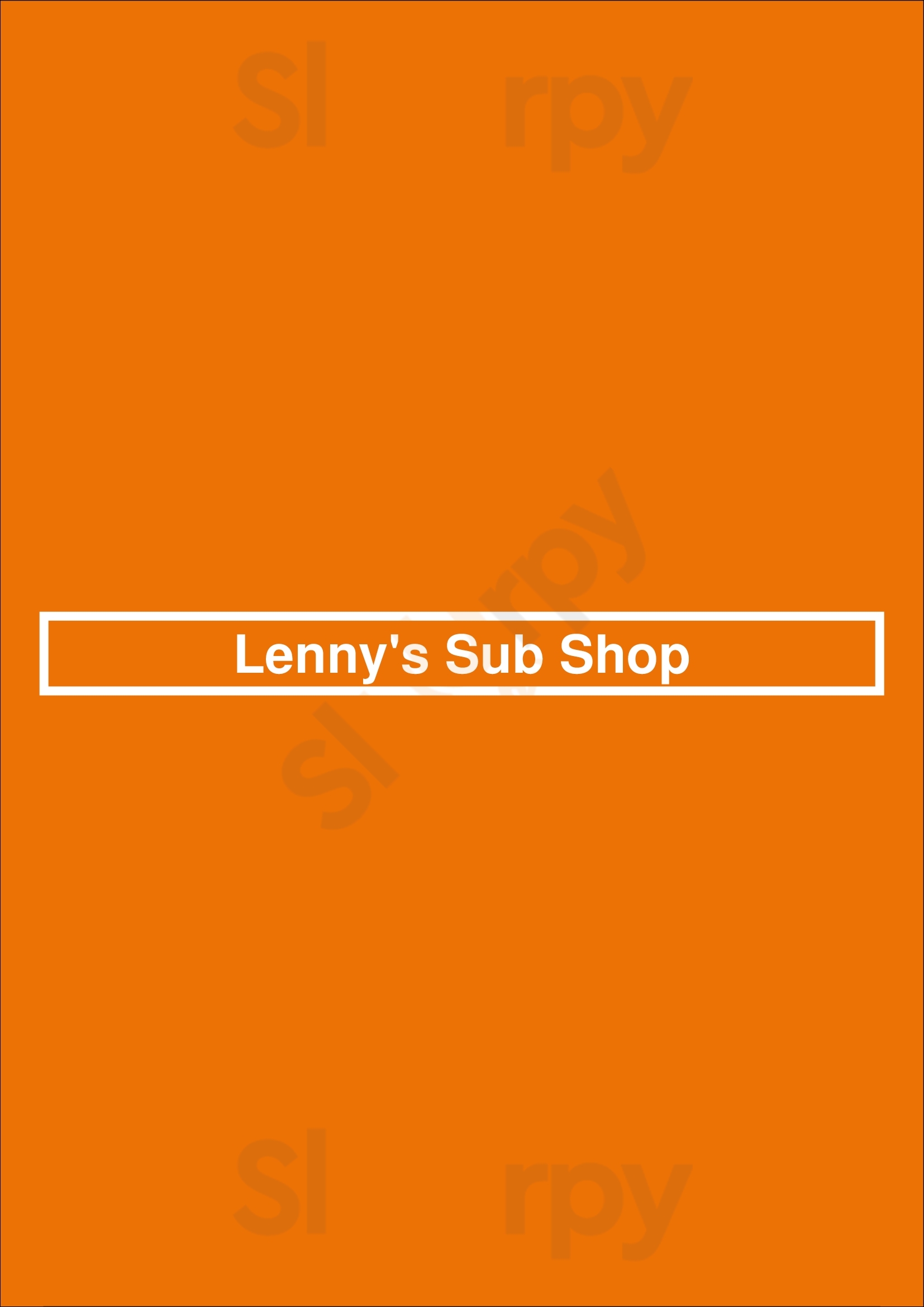 Lenny's Sub Shop New York City Menu - 1