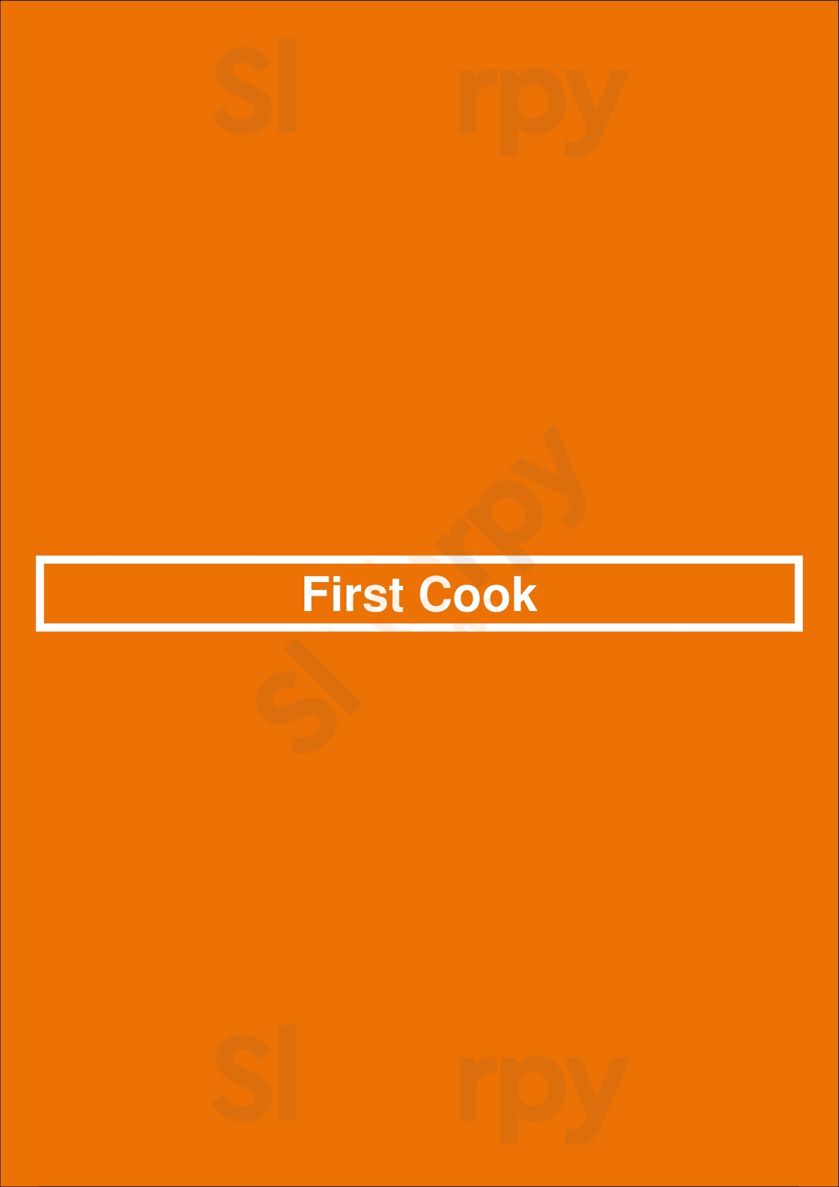 First Cook Brooklyn Menu - 1