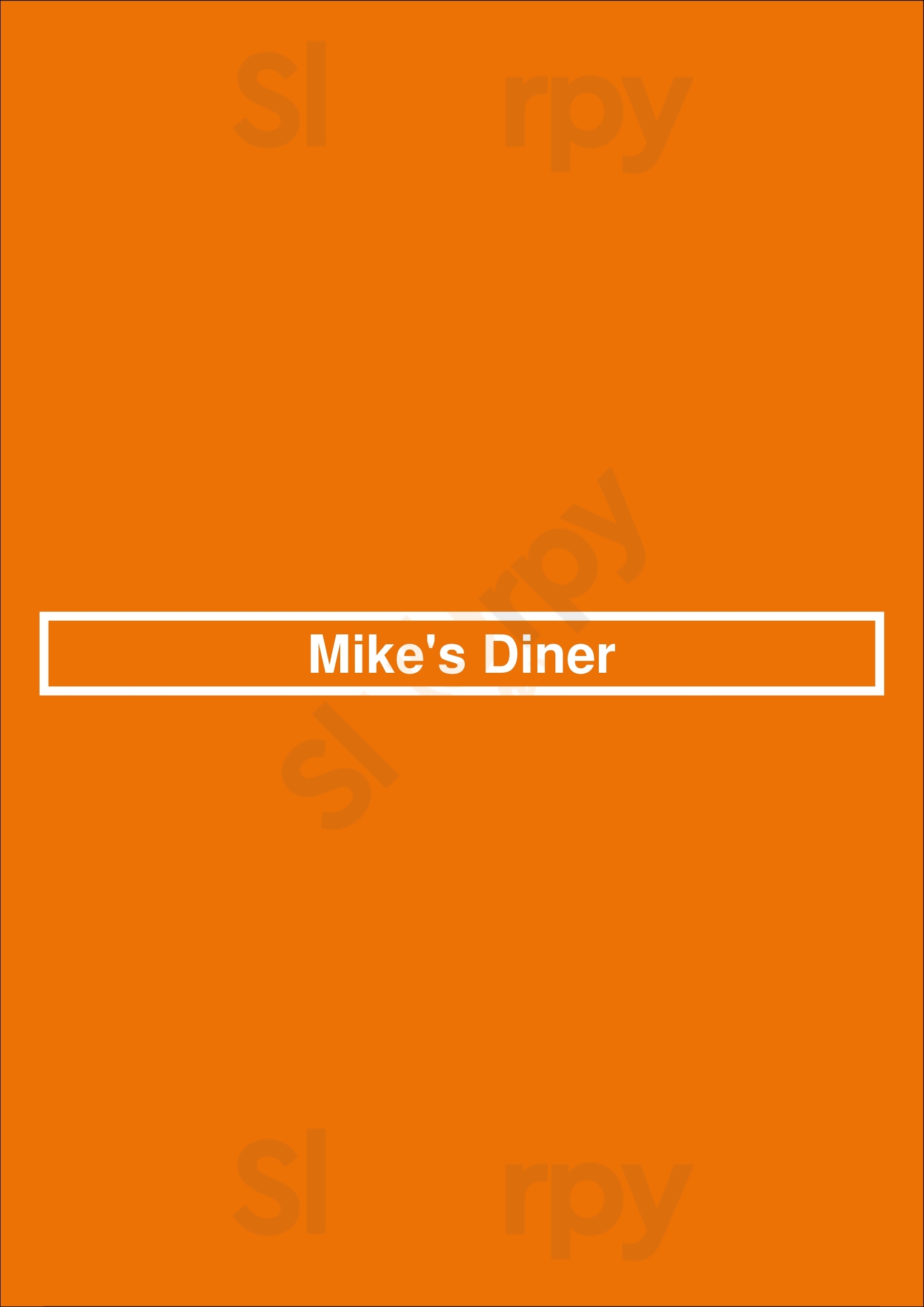 Mike's Diner Of Brooklyn Brooklyn Menu - 1