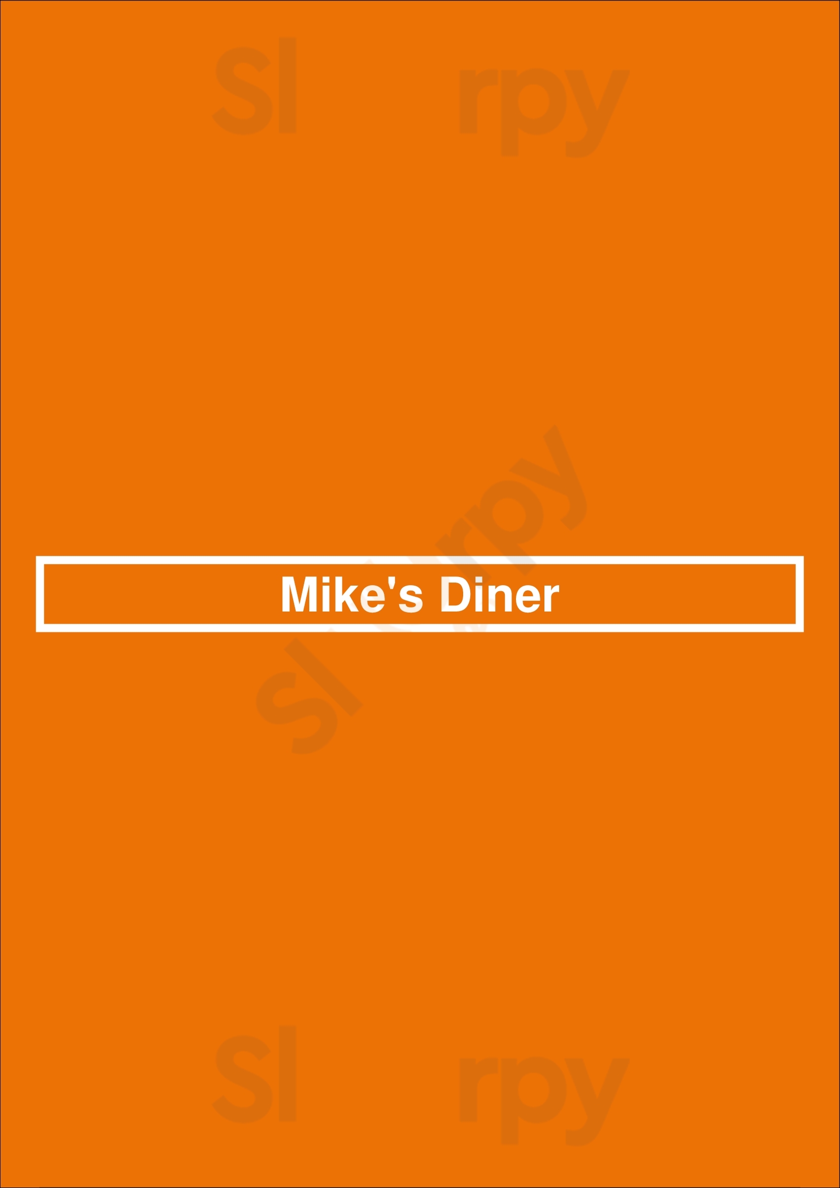 Main Menu - Mike's Diner Of Brooklyn