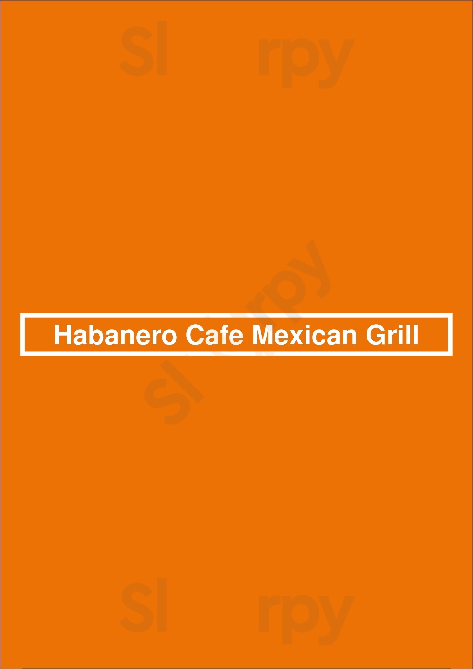 Habanero Cafe Mexican Grill Brooklyn Menu - 1