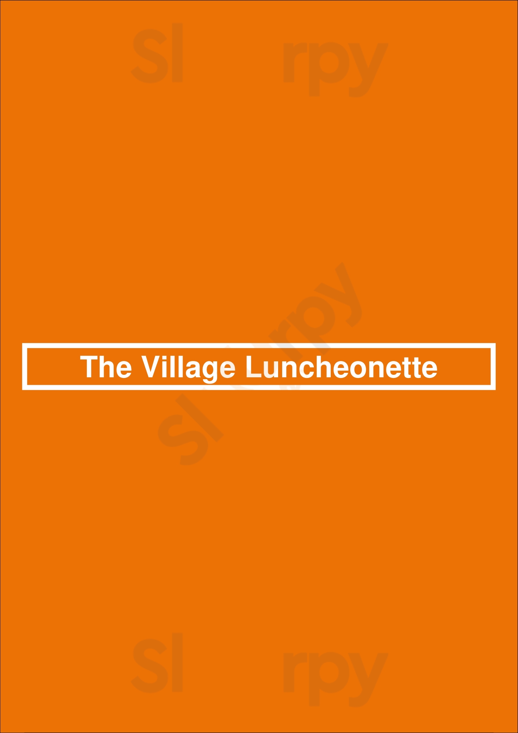 The Village Luncheonette Brooklyn Menu - 1