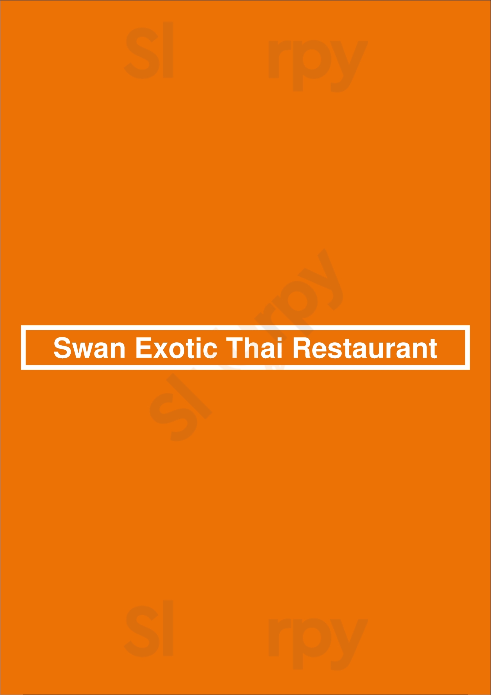 Swan Exotic Thai Restaurant Los Angeles Menu - 1
