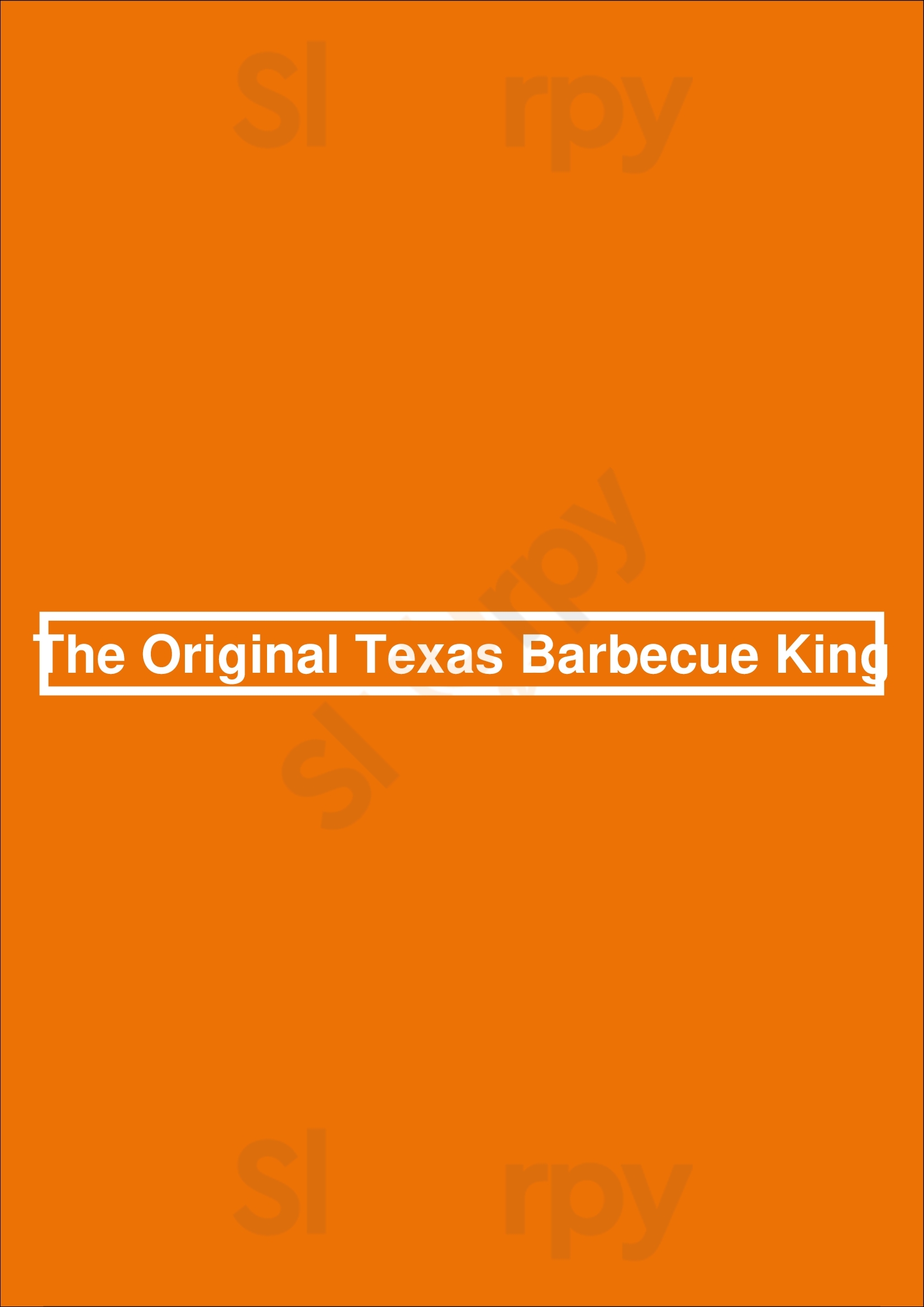 The Original Texas Barbecue King Los Angeles Menu - 1