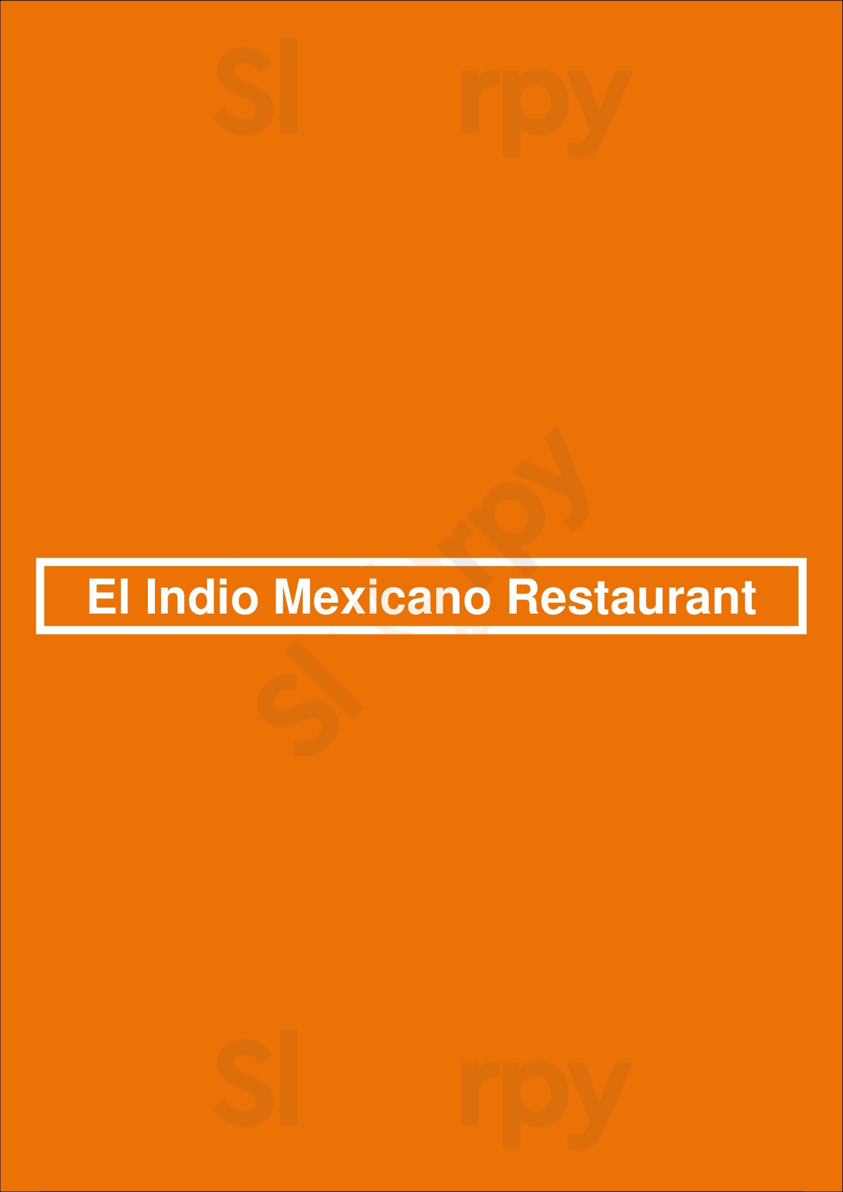 El Indio Mexicano Restaurant Los Angeles Menu - 1