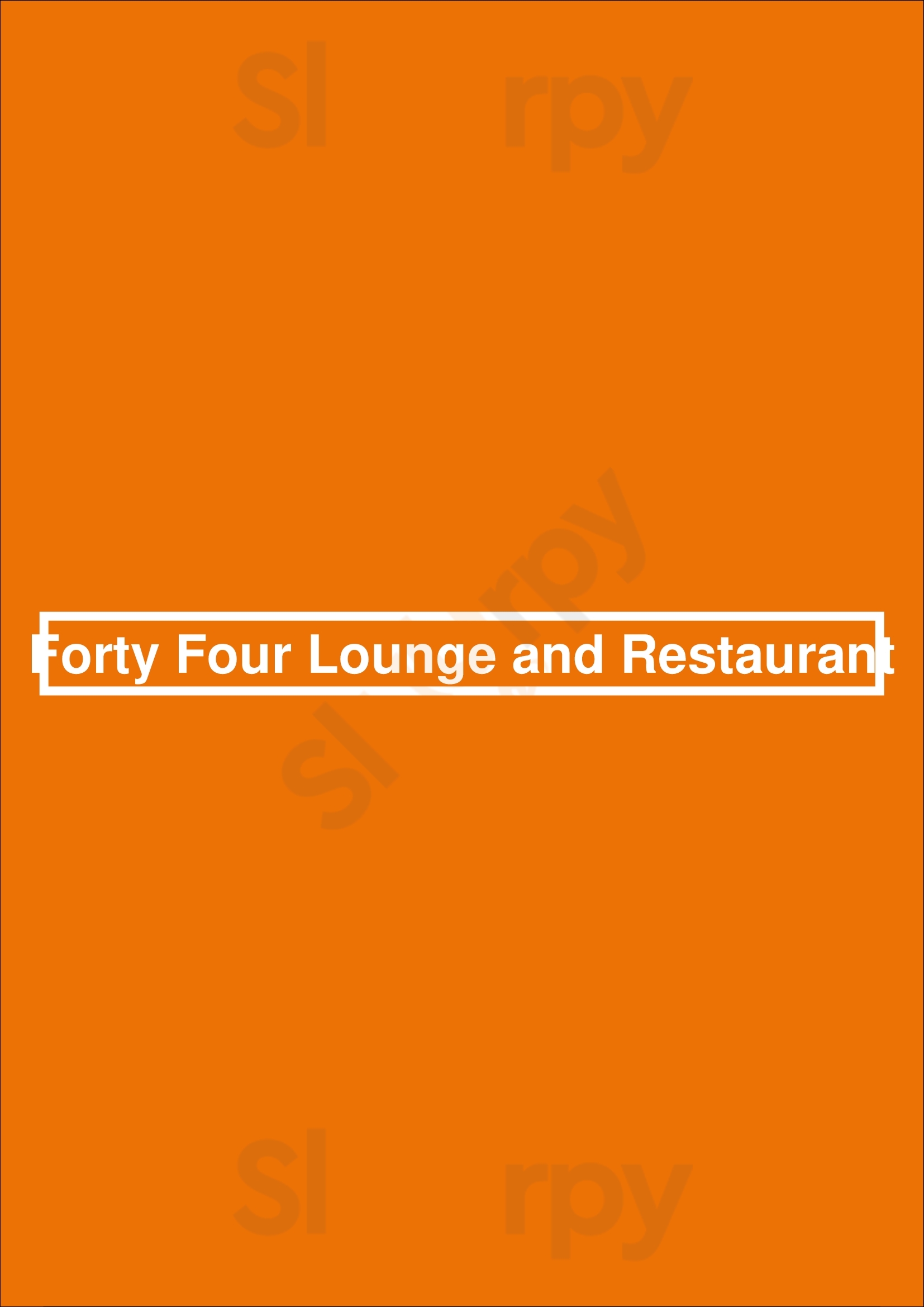 Forty Four Lounge And Restaurant New York City Menu - 1