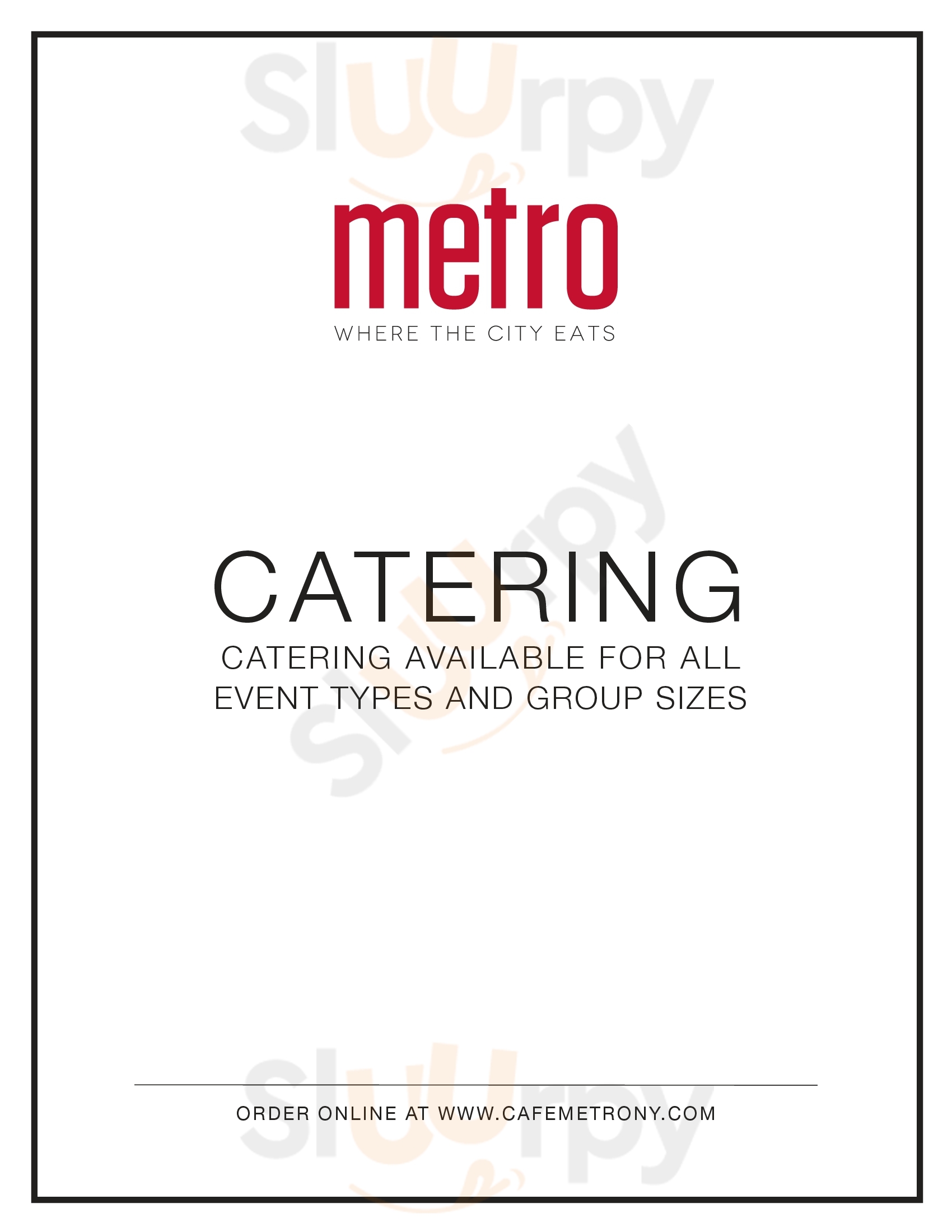 Main Menu - Cafe Metro